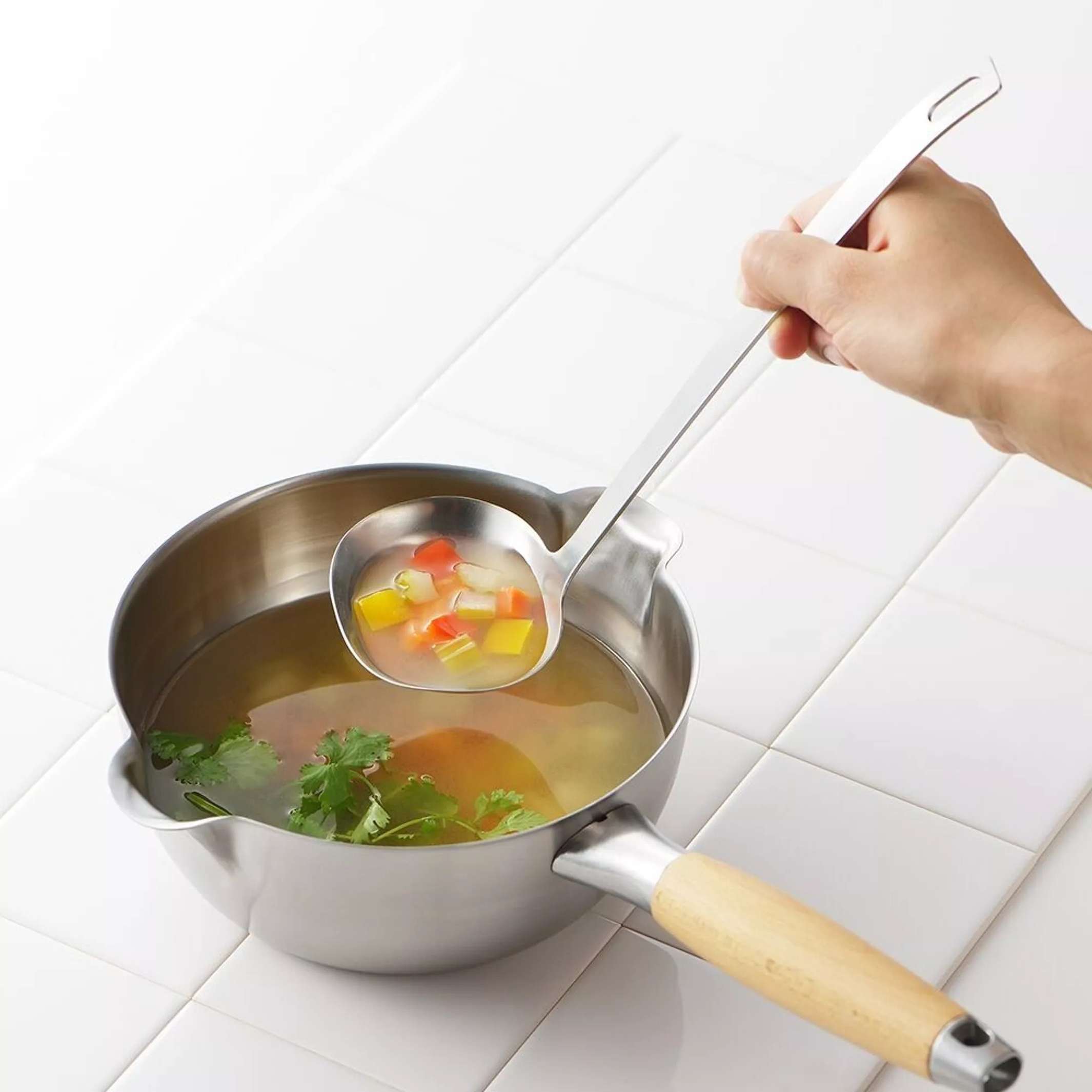 AIKATA LADLE - Japanische Edelstahl-Schöpfkelle - 27 cm | Yoshikawa