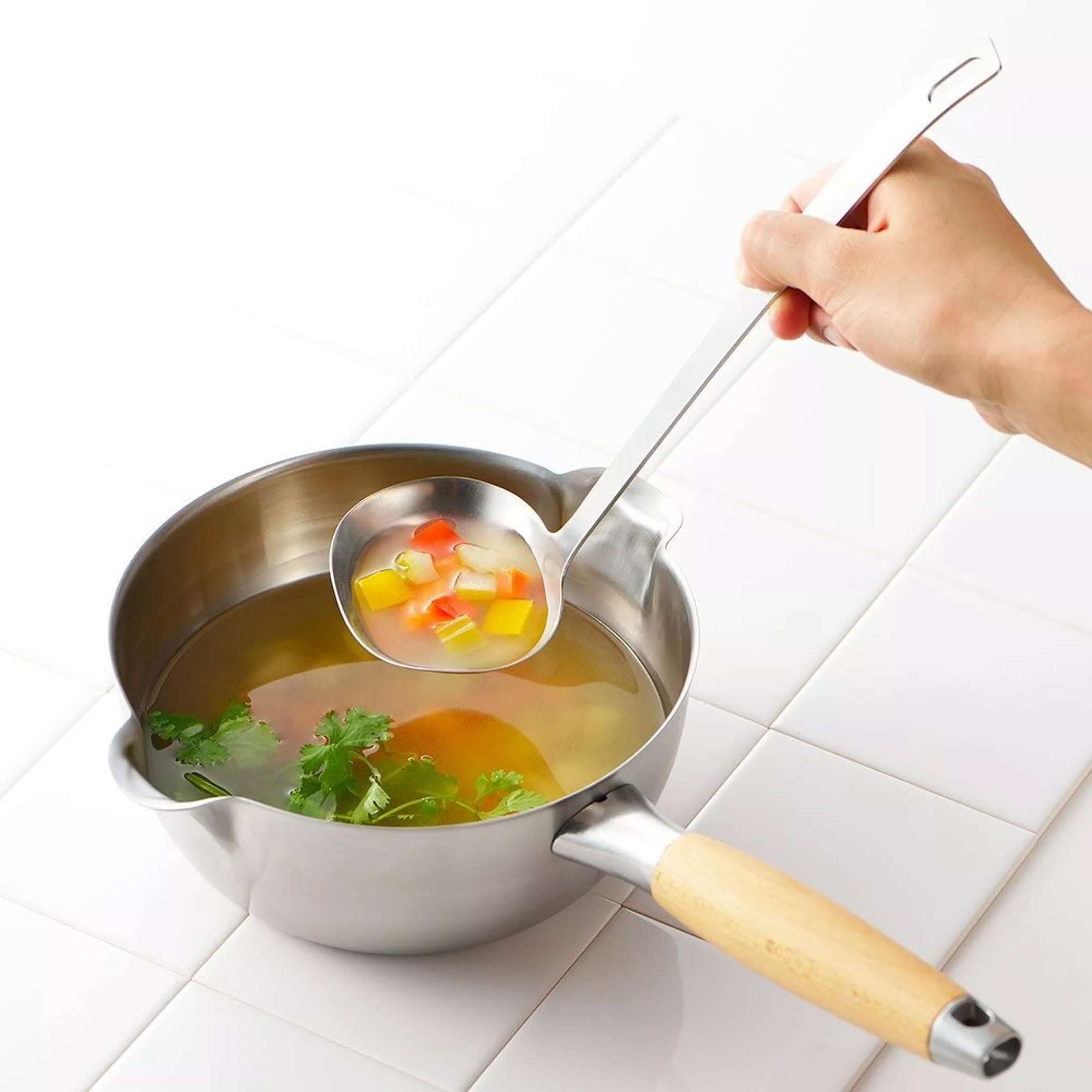 AIKATA LADLE - Japanische Edelstahl-Schöpfkelle - 27 cm | Yoshikawa