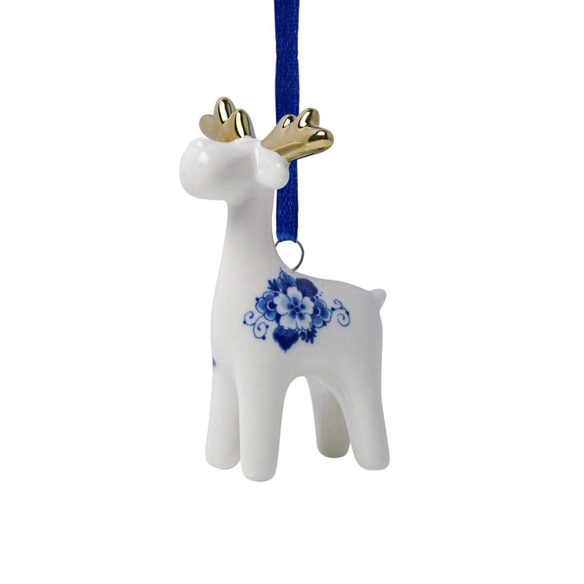 Reindeer Ornament – Porcelain · 10 cm | Heinen Delfts Blauw