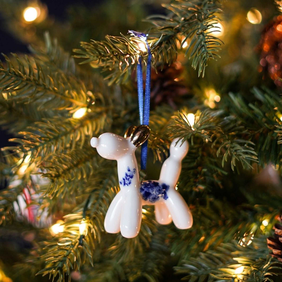 Balloon Dog Ornament – Porcelain · 8 cm | Heinen Delfts Blauw