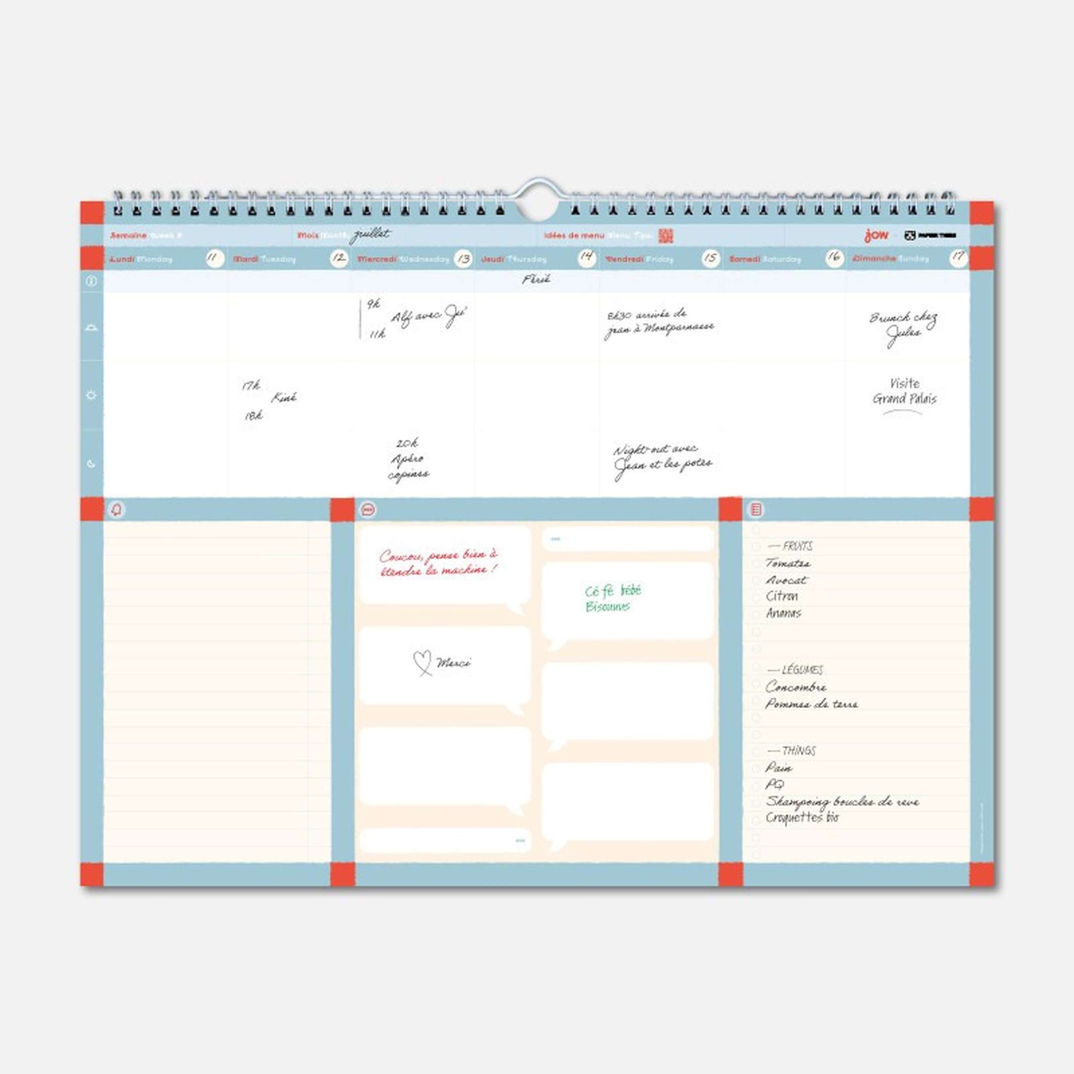 LE PLANNING HEBDO - Timeless Weekly Wall Planner - 40x31 cm | Papier Tigre