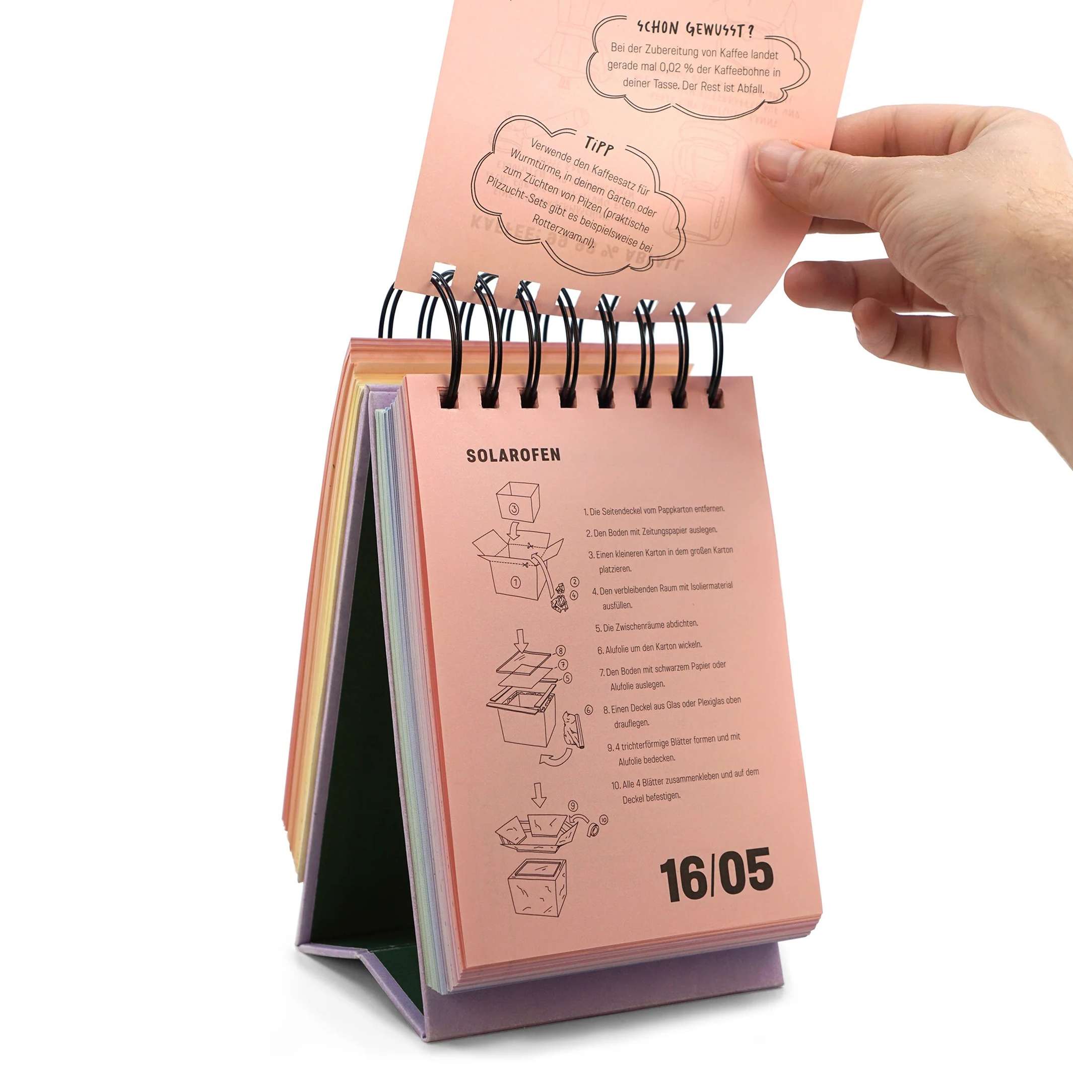 DER GUTE KALENDER - Inspirationen & Tipps für eine bessere Welt - Zeitloser Tischkalender mit Karton-Aufsteller - 13x16 cm | seltmann+söhne