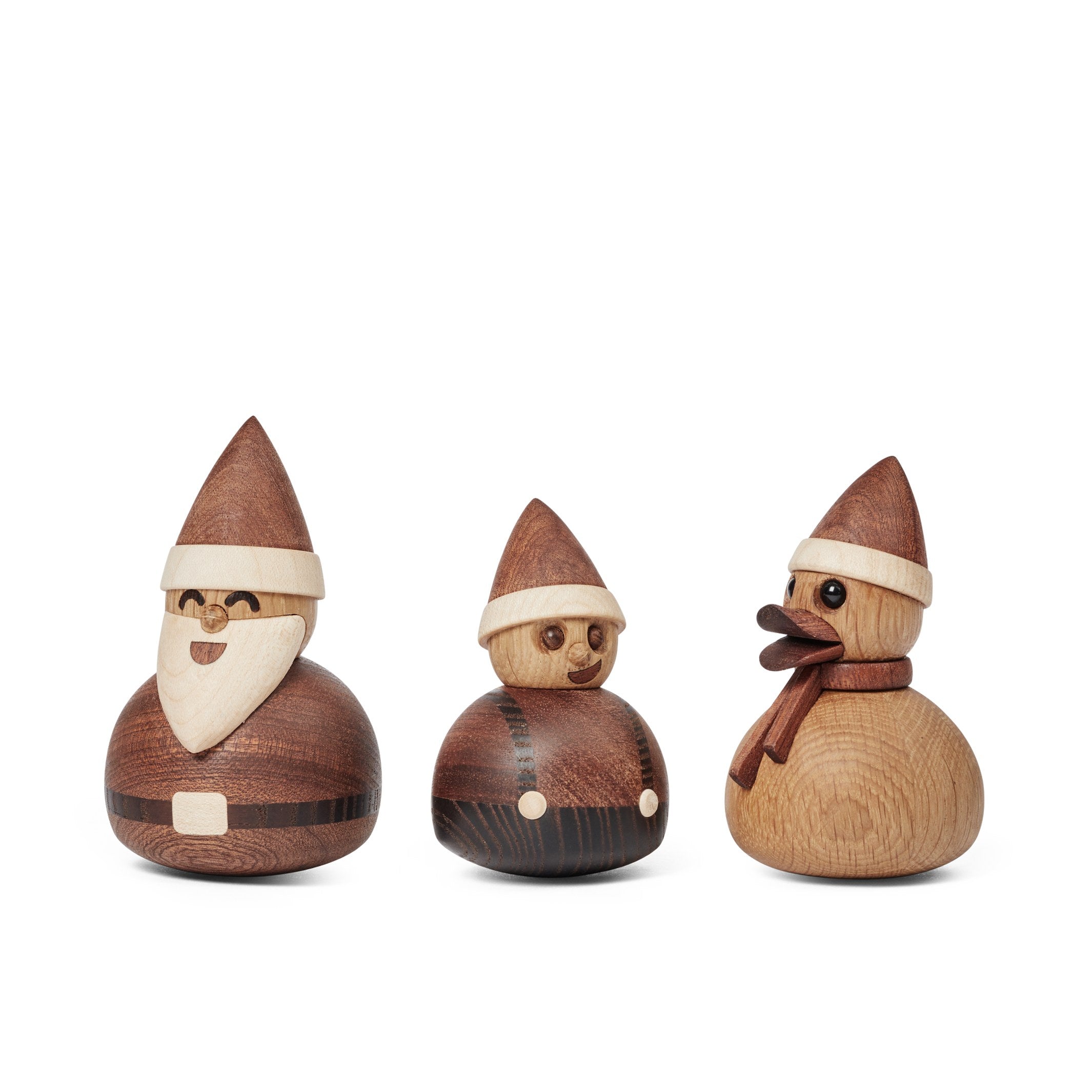 DUCKIE - Holz-Weihnachtsdeko-Entchen - Stehaufmännchen 9 cm hoch | Thor Høy | Spring Copenhagen