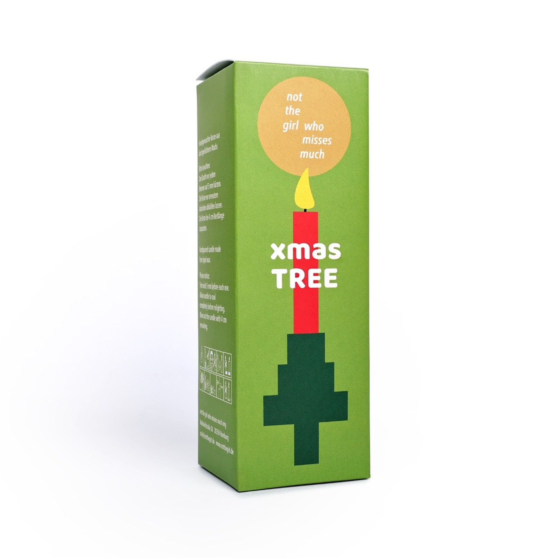 XMAS TREE CANDLE - Party Candle with Mini Pop Stand - approx. 13 cm high. | Not the girl who misses much