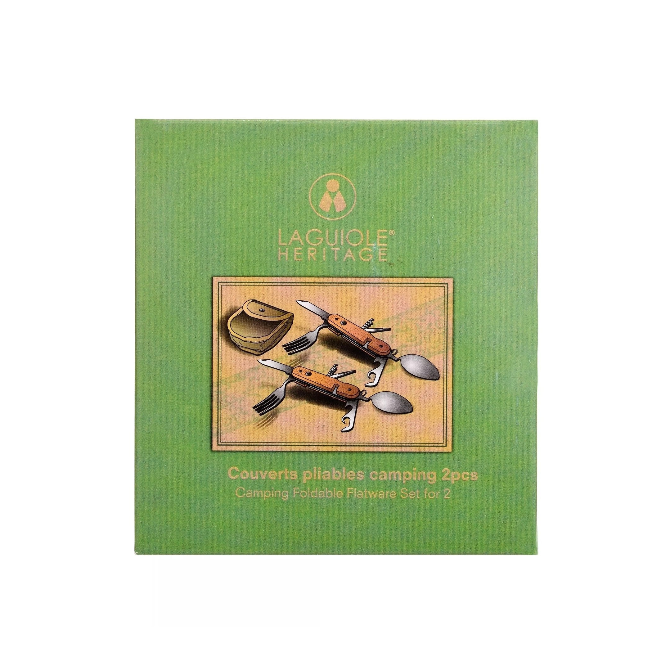 COUVERTS PLIABLES CAMPING - Set aus 2 faltbaren Multifunktionsbestecken | Laguiole