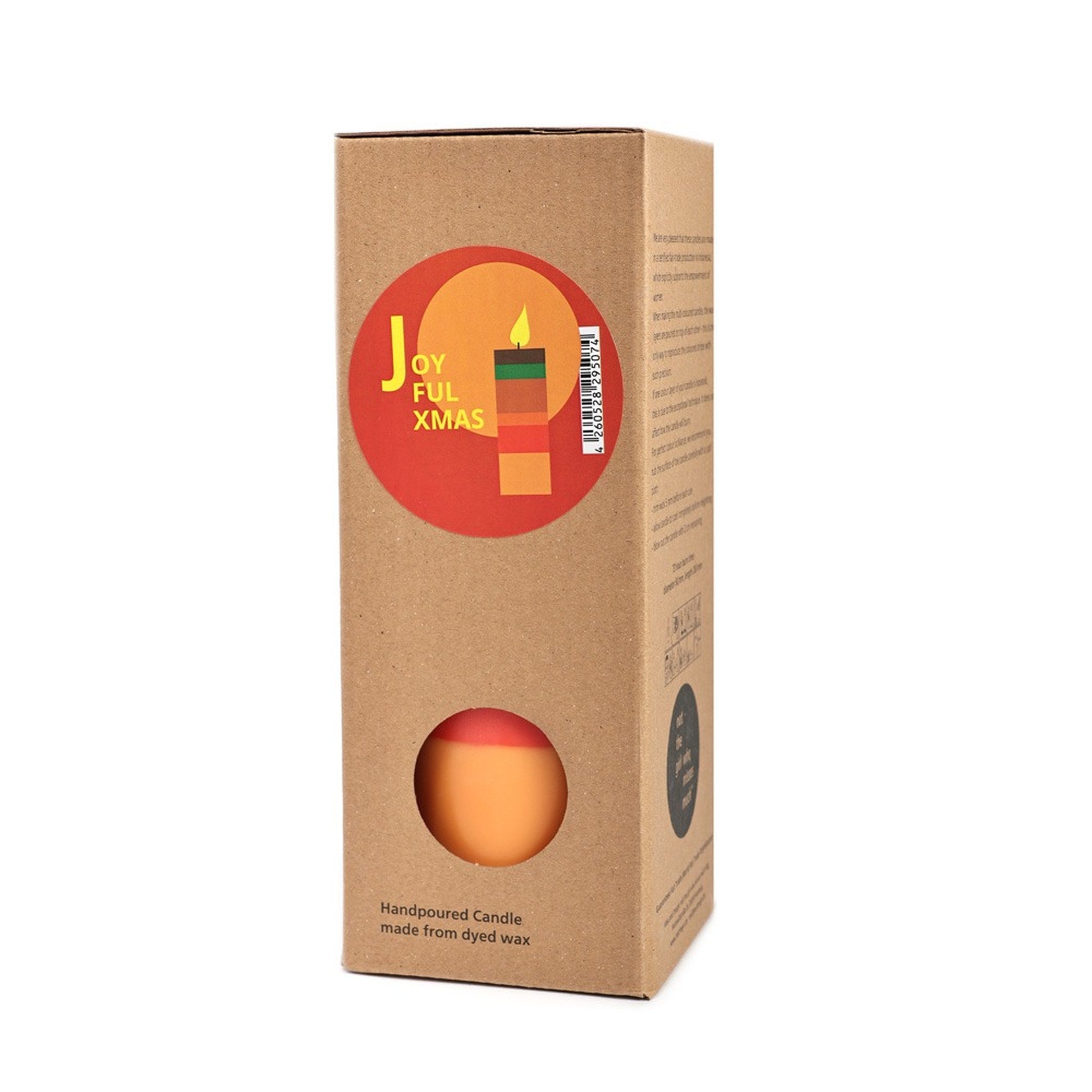 JOYFUL XMAS - Big Pillar Candle - 73 hrs burn time | not the girl who misses much