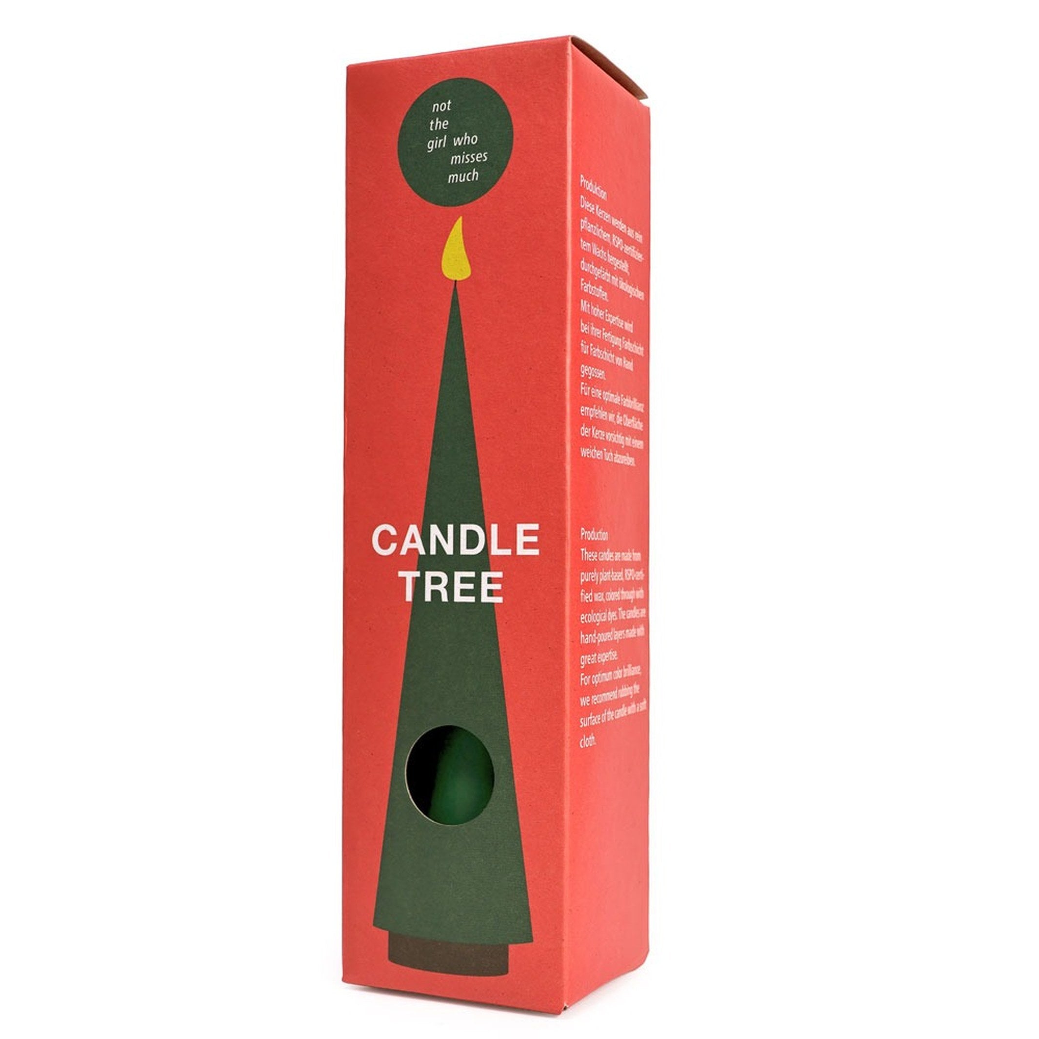 CHRISTMAS CANDLE TREE XL - Emerald Green Christmas Candle, 22 cm high | not the girl who misses much