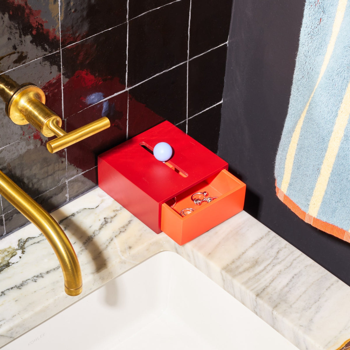 CACHE BOX - Small, red Jewelry Box | Kanyon Yeh | Areaware