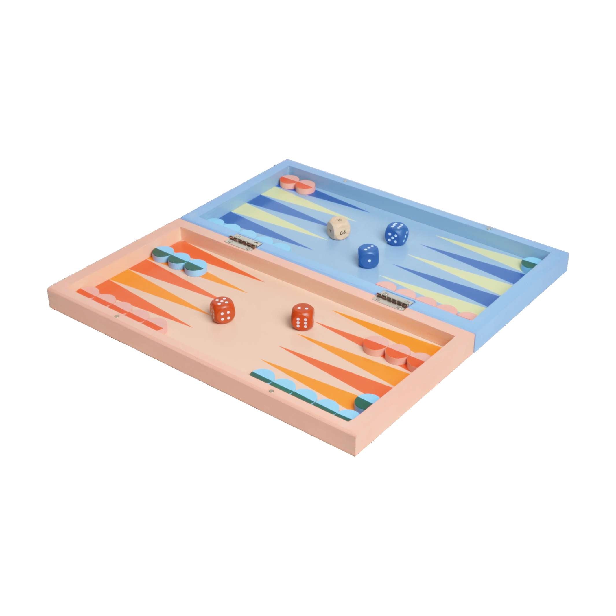 BACKGAMMON - farbiges Holz-Spiel | Blue Ribbon Toys