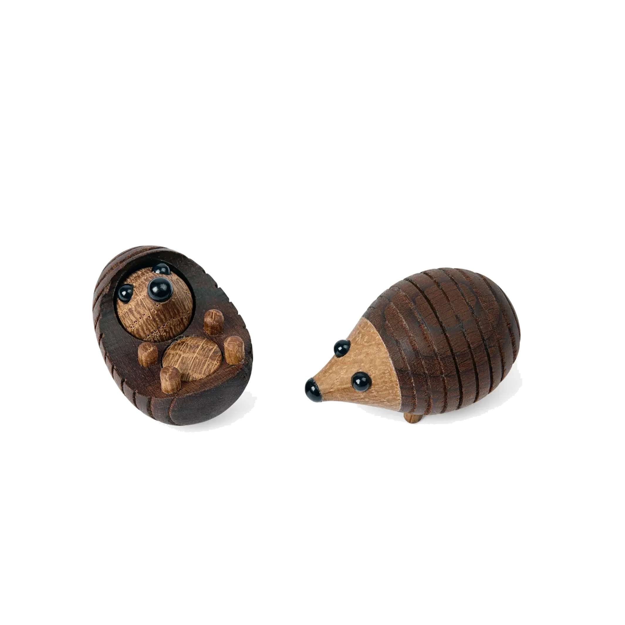 SPIKE MINI - Mini Lying Wooden Hedgehog Decorative Figurine - Chresten Sommer | Spring Copenhagen