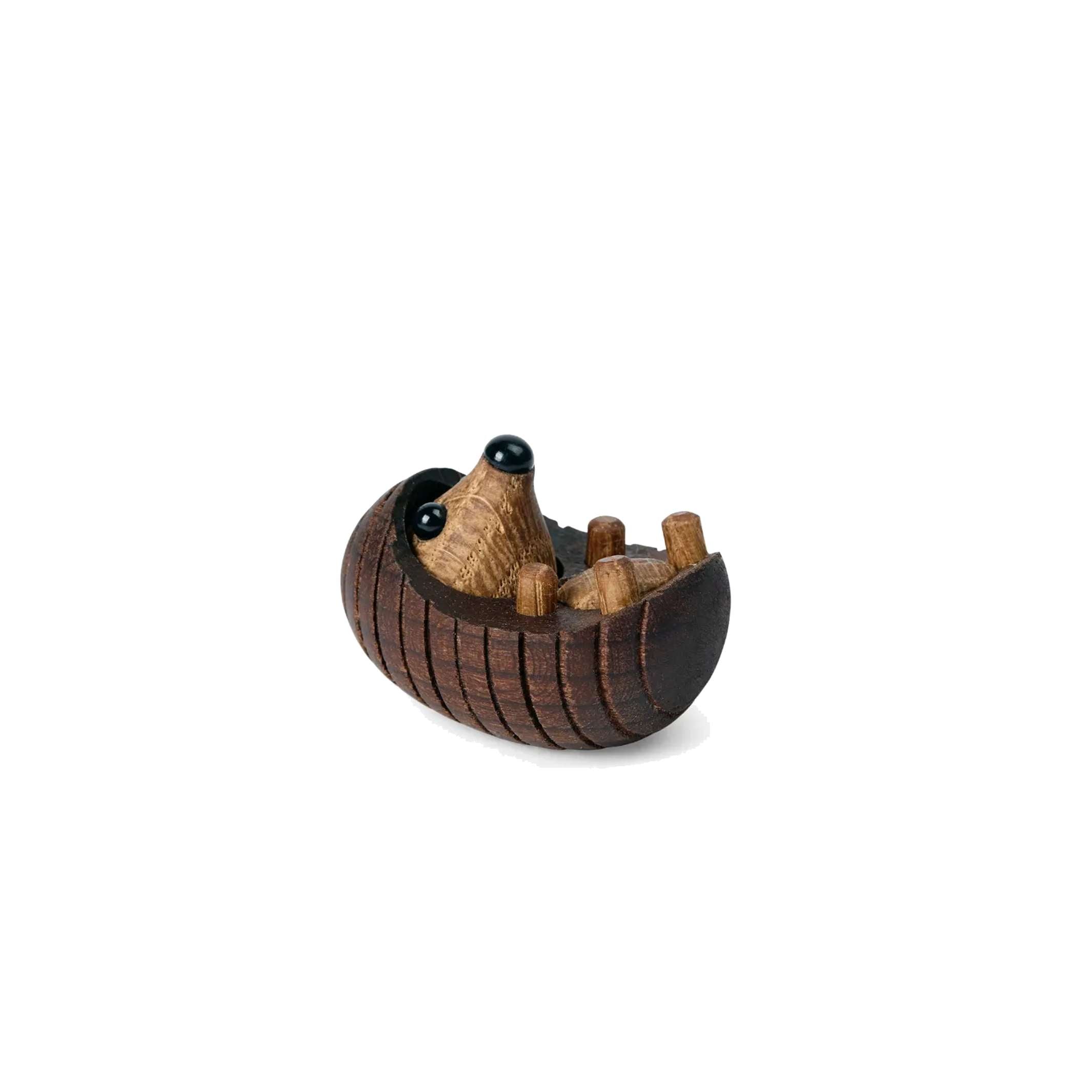 SPIKE MINI - Mini Lying Wooden Hedgehog Decorative Figurine - Chresten Sommer | Spring Copenhagen