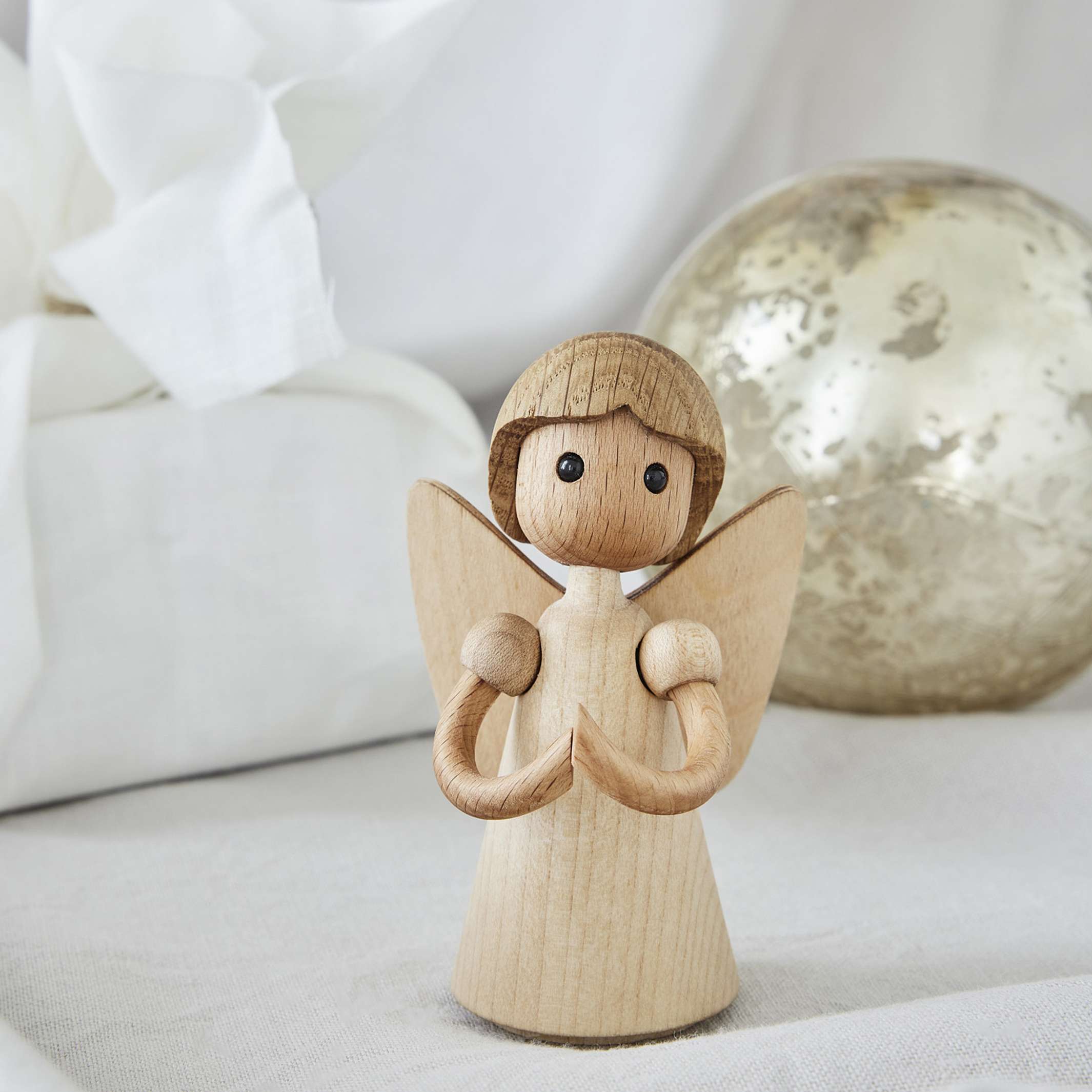 AURA - Small Wooden Angel - Decorative Figurine approx. 9 cm high | Chresten Sommer | Spring Copenhagen