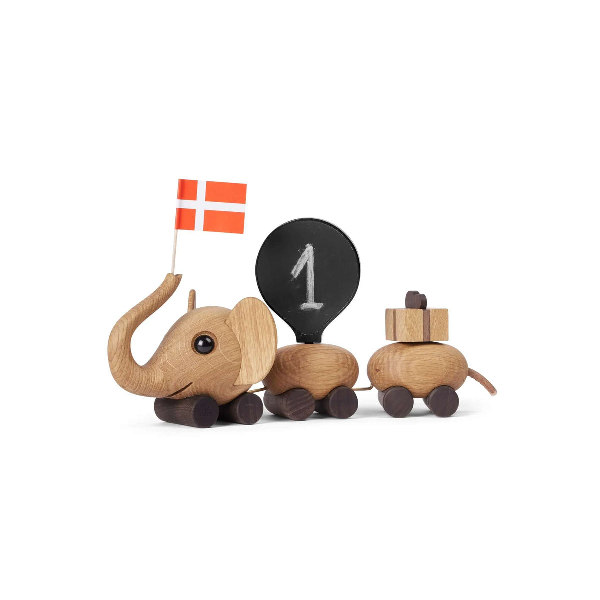 Wooden Train "The Birthday Train" – Oak · 26 cm | Spring Copenhagen