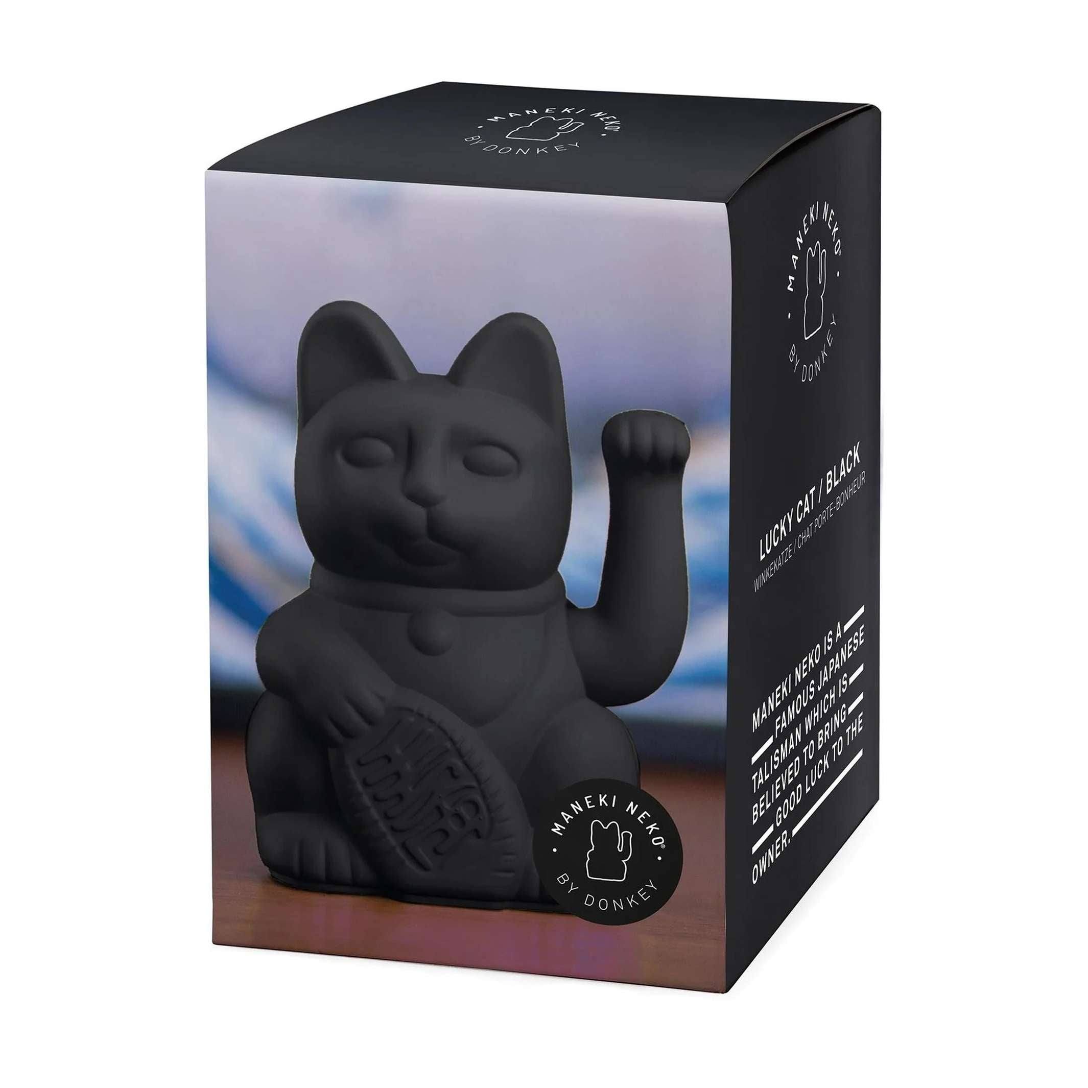 LUCKY CAT - schwarze, japanische Winkekatze - Talisman & Glücksbringer | Donkey Products