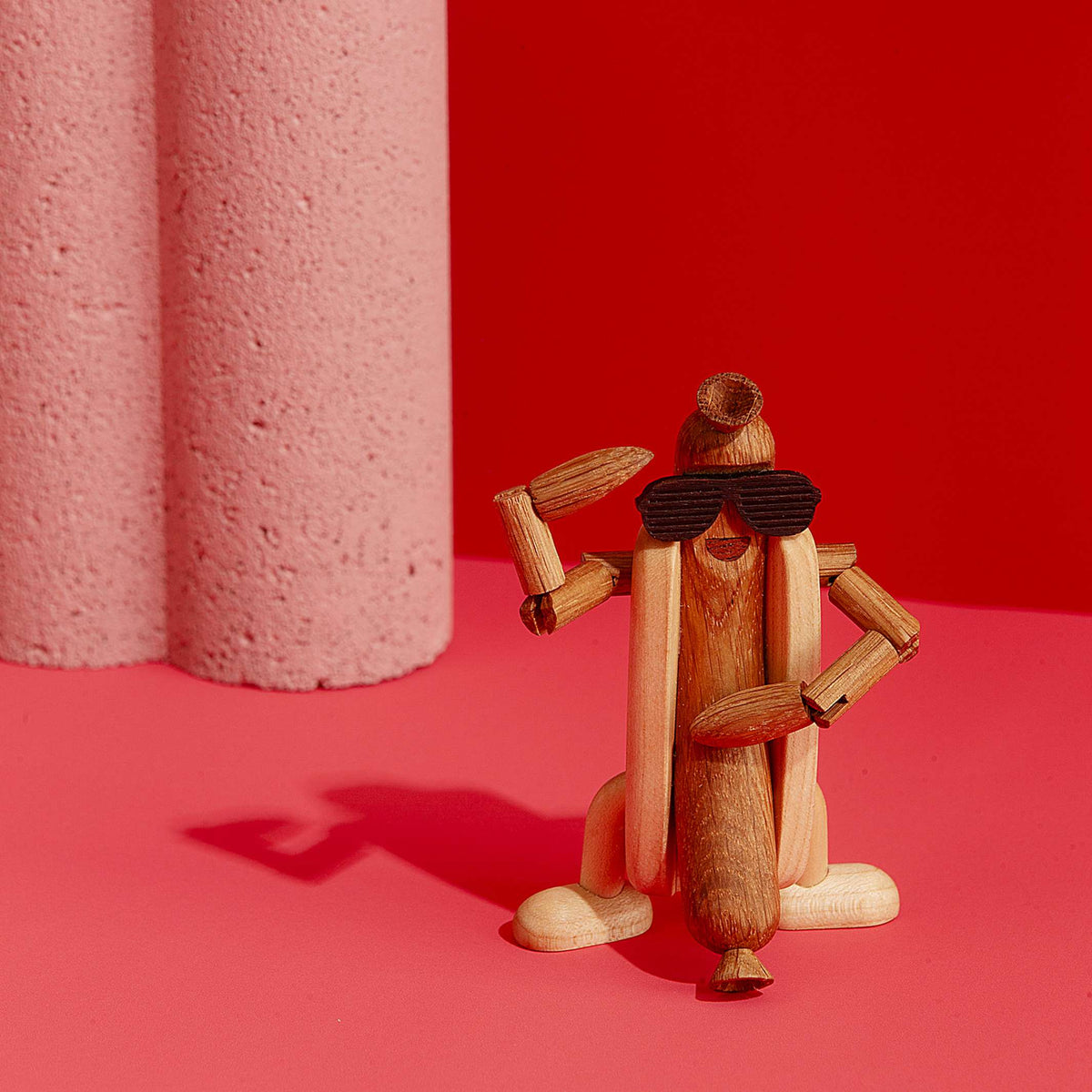 Træfigur Woodies "Harry Hot Dog" – 11 cm | Spring Copenhagen