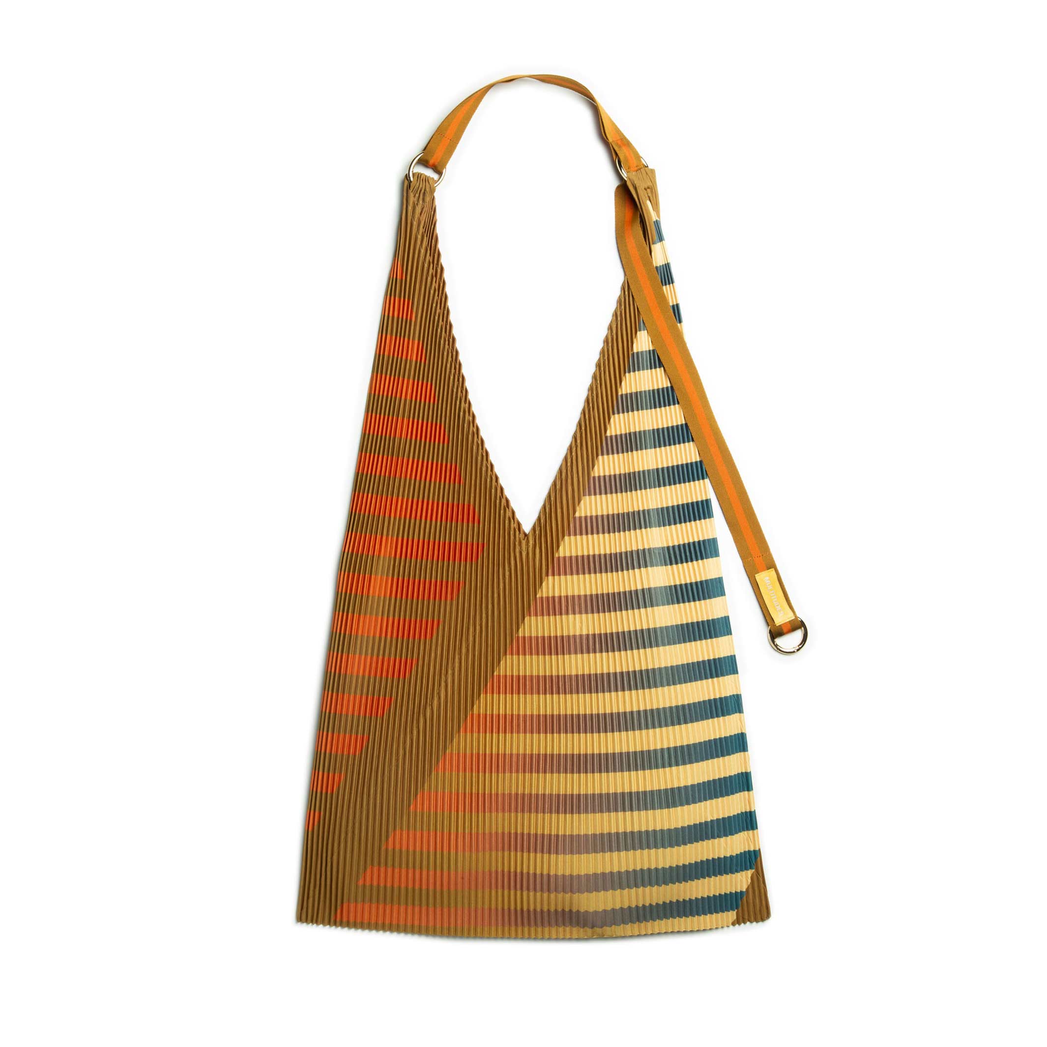 CLAUDIA OCHRE - Y-Tote Bag - Pleated Satin 30x60 cm | Multitudes
