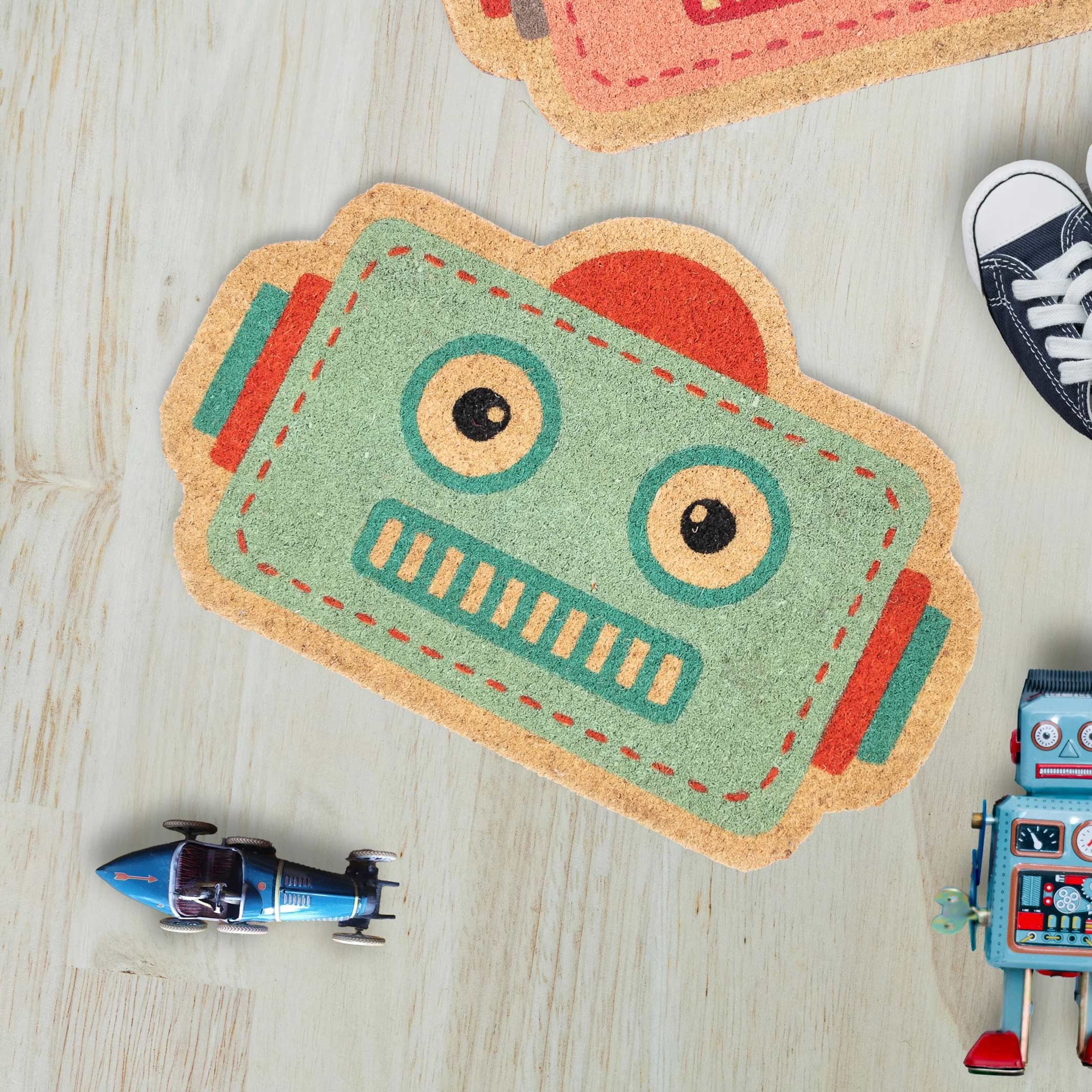 ROBOT - light blue Doormat - 60x40 cm | Fisura