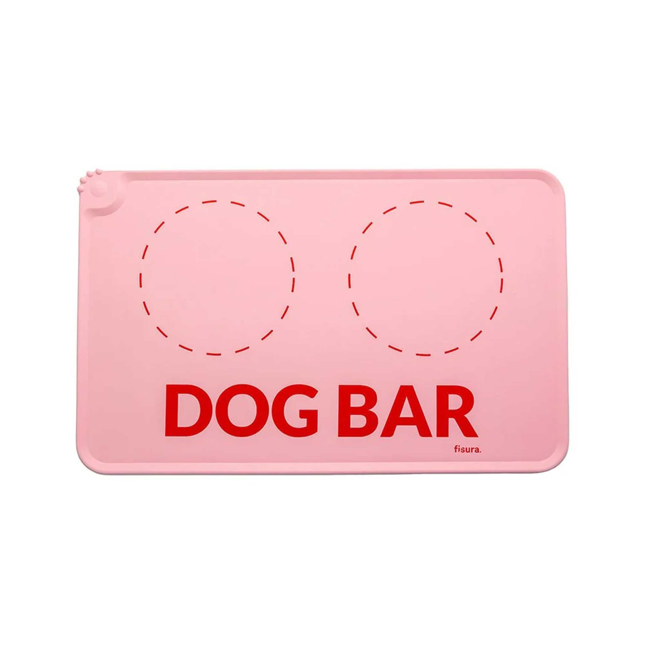DOG BAR - Pink Feeding Mat for Pets - 42x30 cm | Fisura