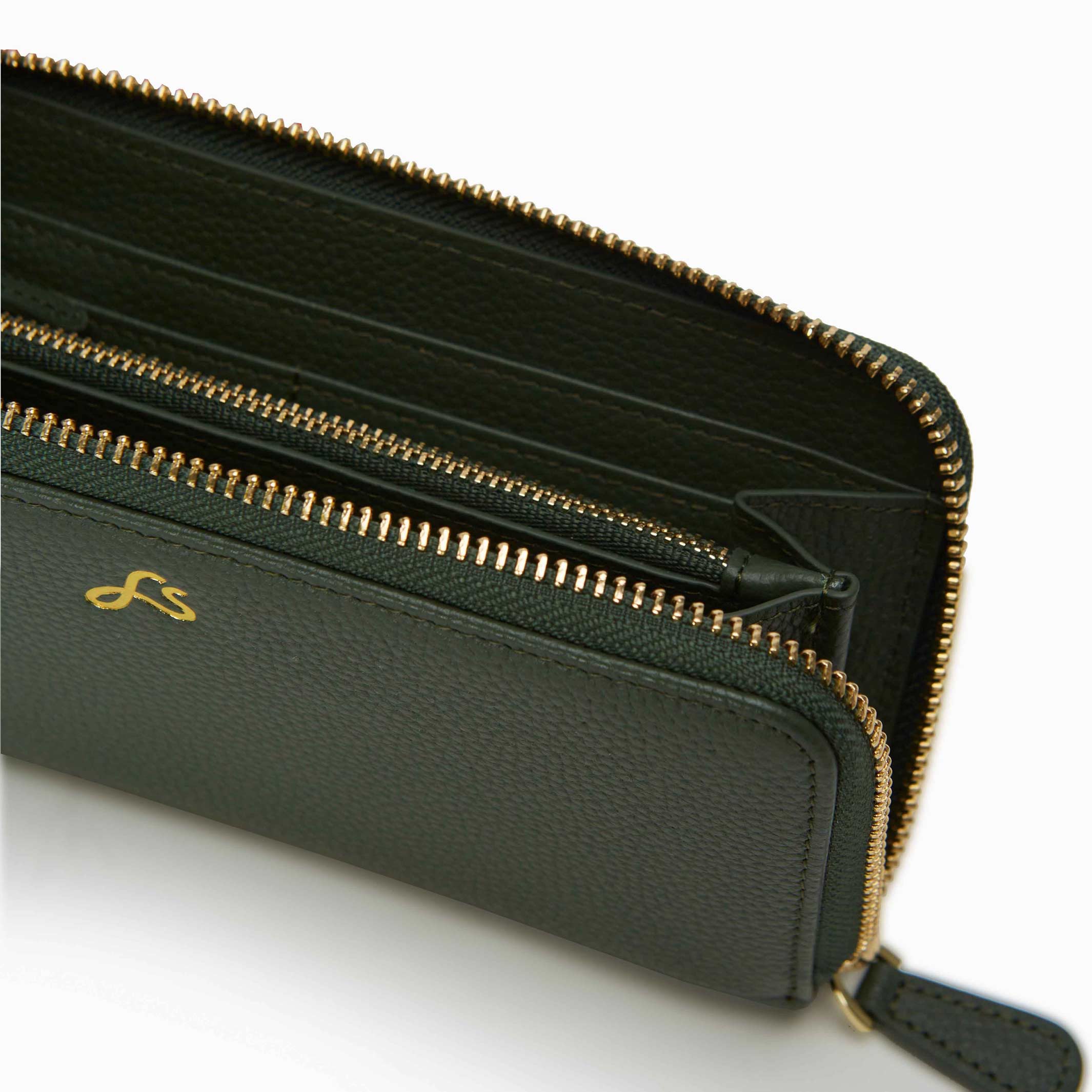 ETTA - Olive Leather Purse | farans