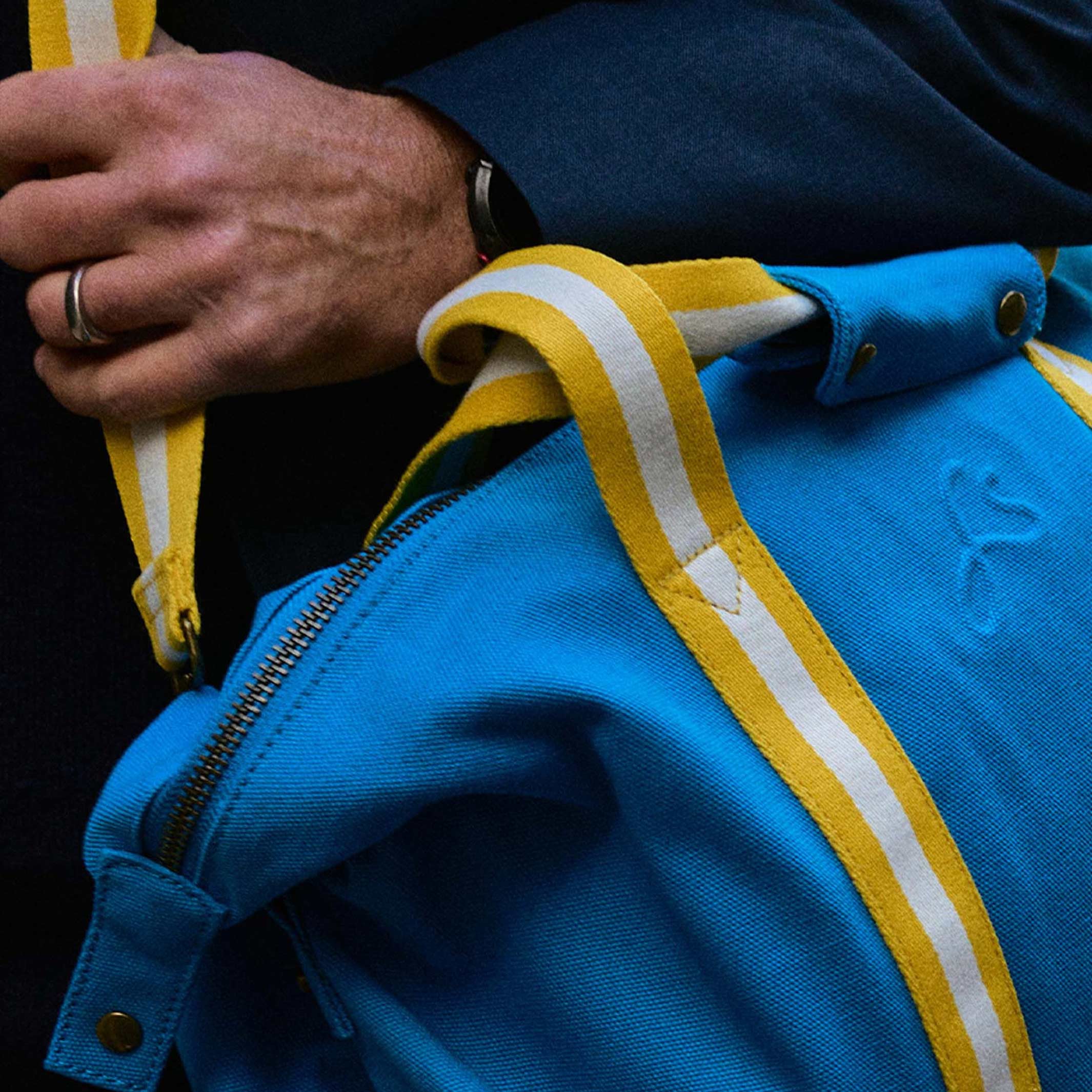 BODHI EXPLORER DUFFLE BAG - Azure Travel Bag - recycled canvas 51 cm | farans