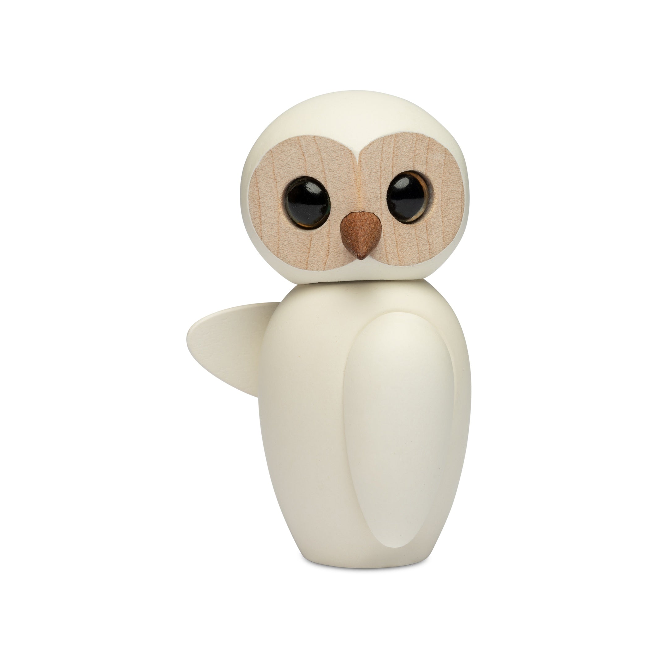 WISE WHITE- Kleine weisse Schnee-Eule Dekofigur aus Holz - 7 cm hoch - Chresten Sommer | Spring Copenhagen