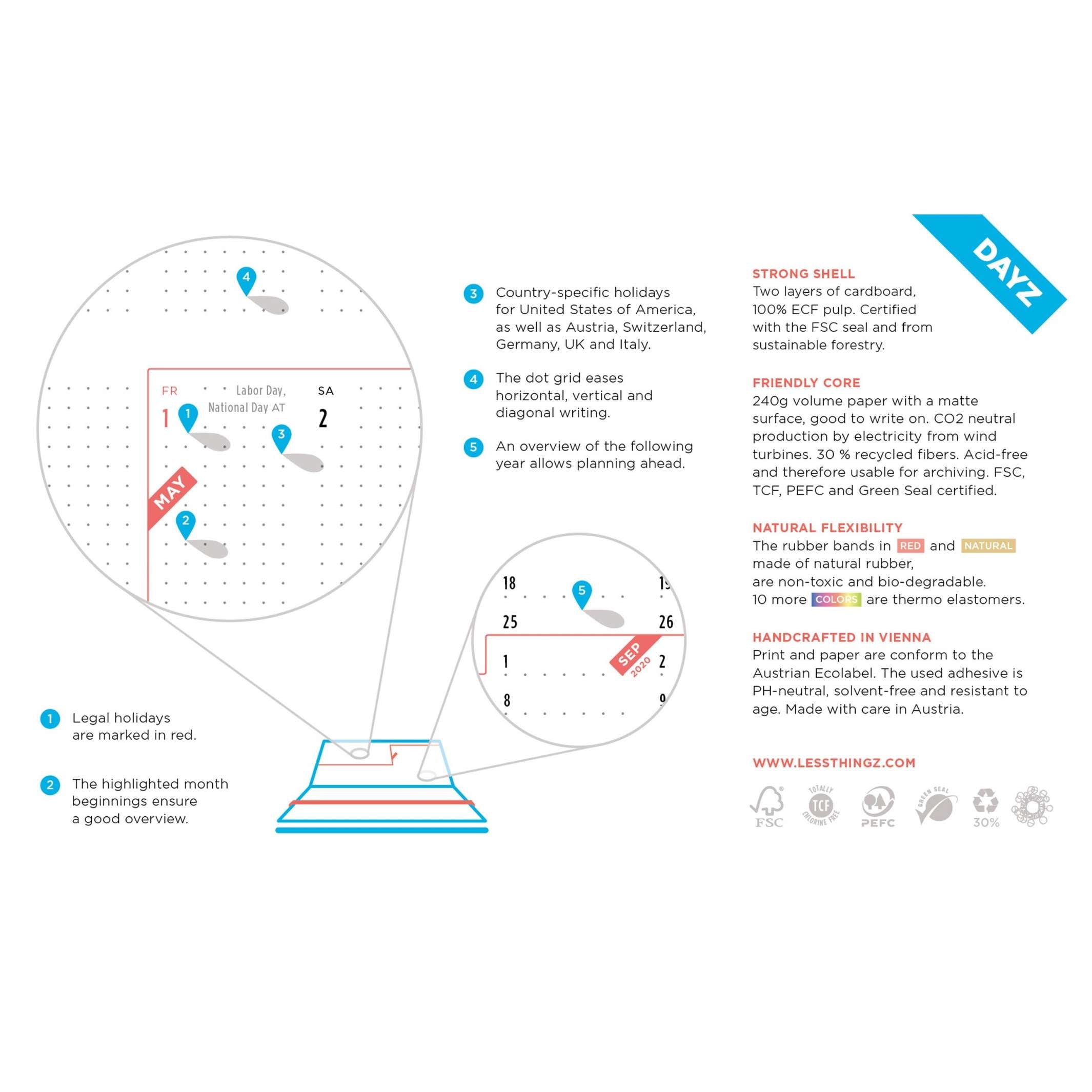 DAYS landspace - Weekly planner 26/27 | Less Thingz