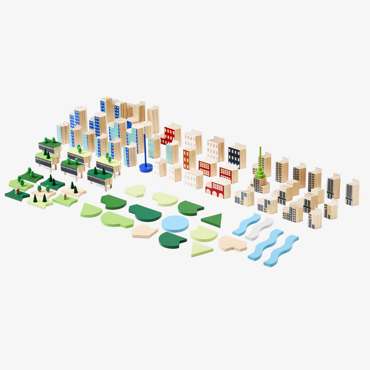 BLOCKITECTURE® New York | ENSEMBLE GROS POMME | BLOCS DE CONSTRUCTION Architecture en bois | James Paulius | Sont conscients