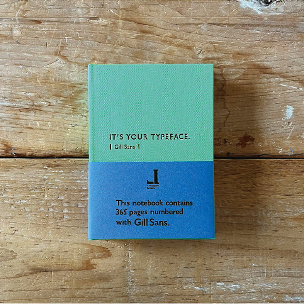Notebook Typeface Gill Sans – Japan Letterpress, A6 Light Green | Tomigaya · Design Gift