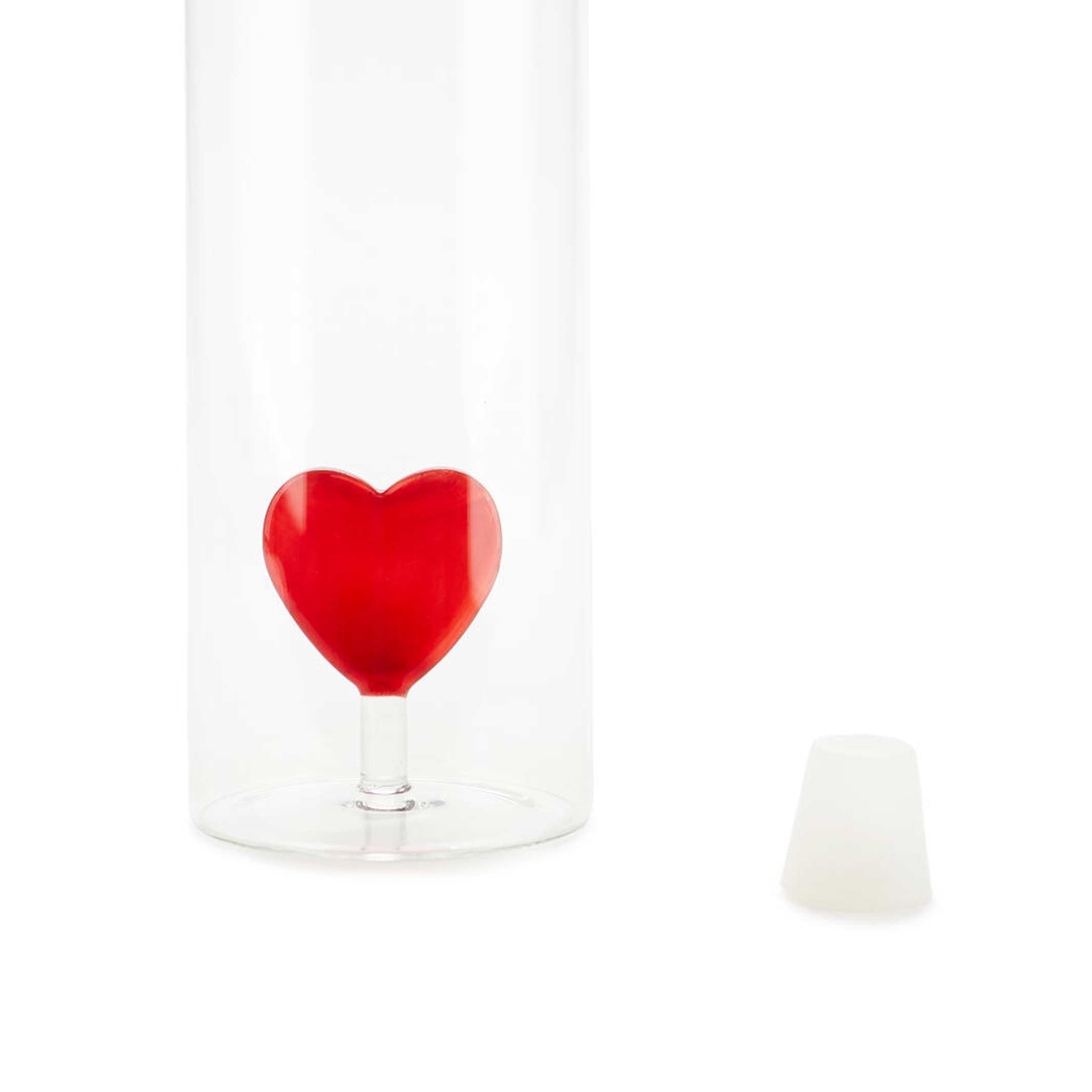 Glass Bottle "Love Bottle" – Red Heart · 1.2 L | Balvi