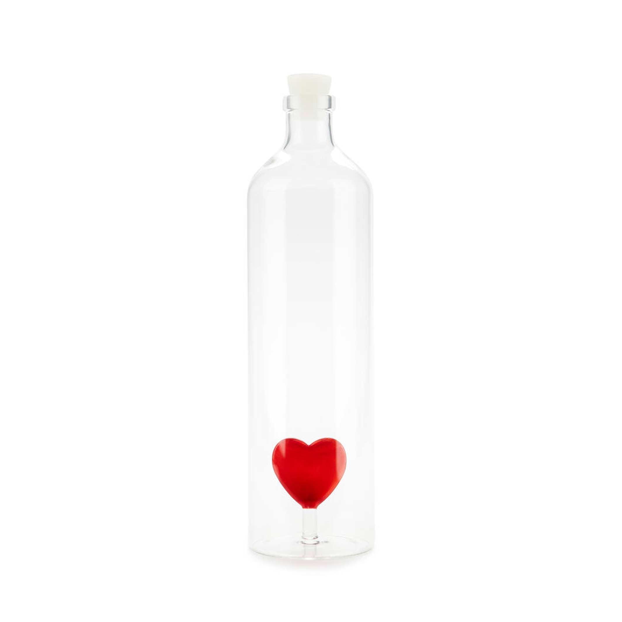 Glass Bottle "Love Bottle" – Red Heart · 1.2 L | Balvi