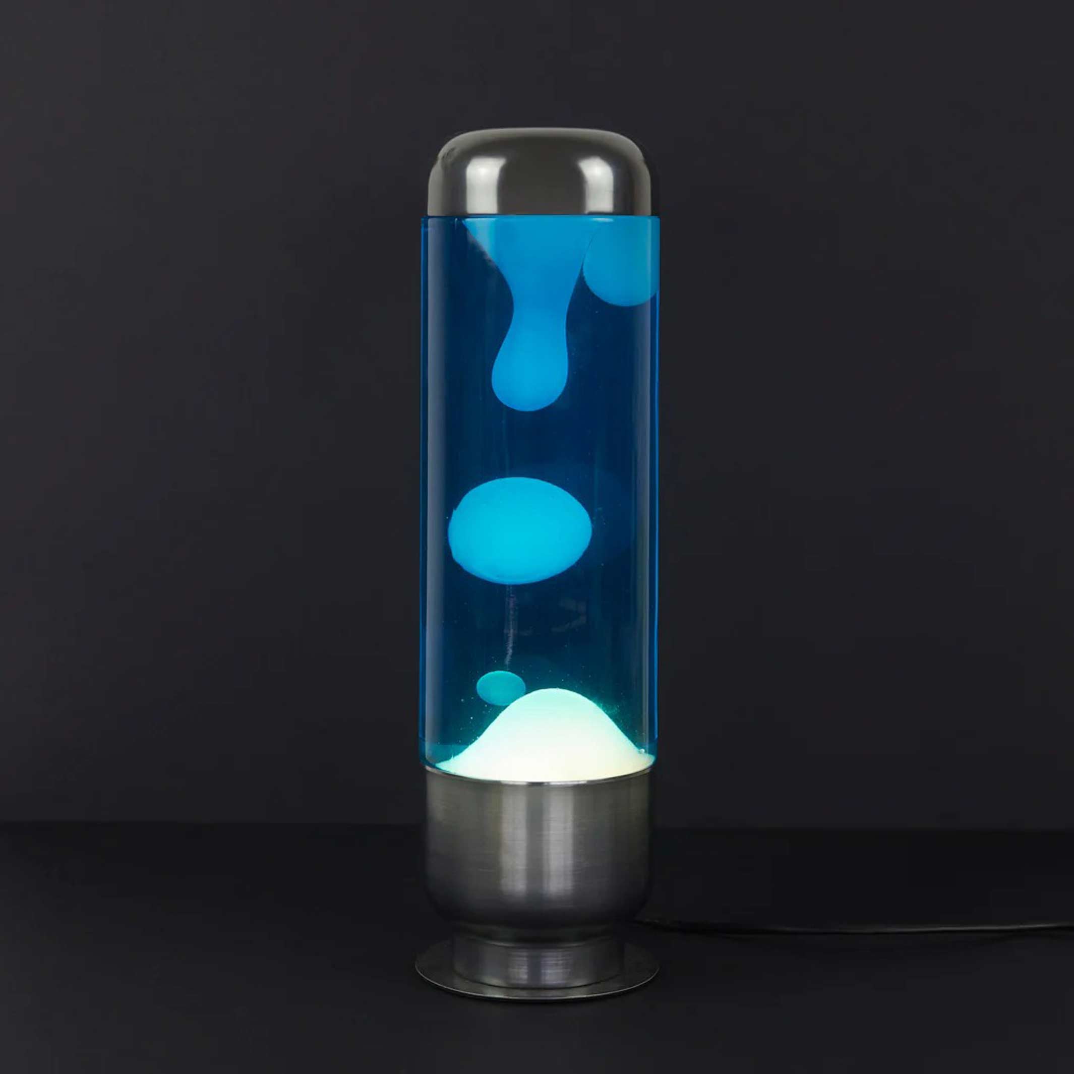 Lavalampe Capsule – Blau-Weiß · Aluminium · 35 cm | Balvi