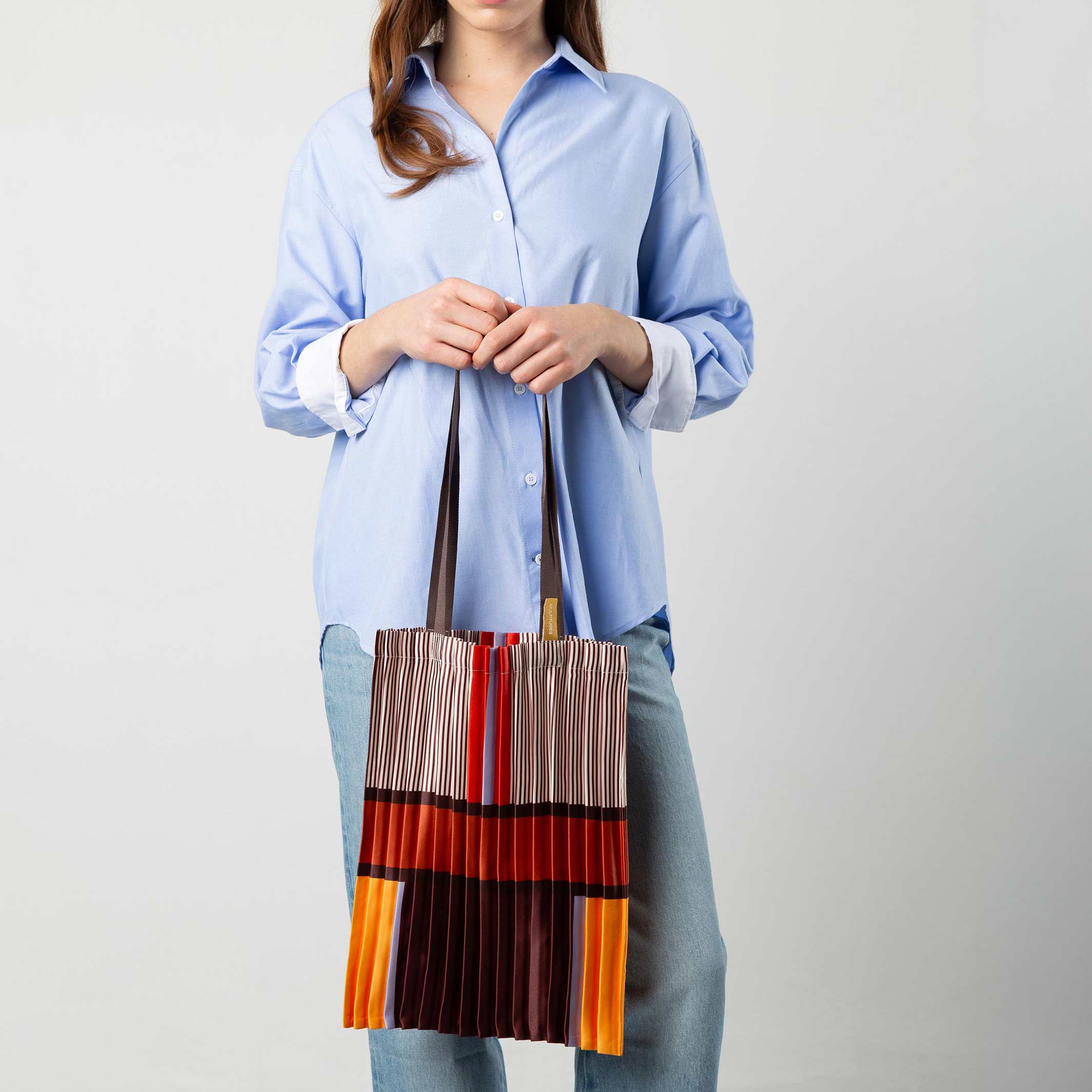 Tote Bag Bagheria – Pleated Satin, 40×48 cm | Multitudes