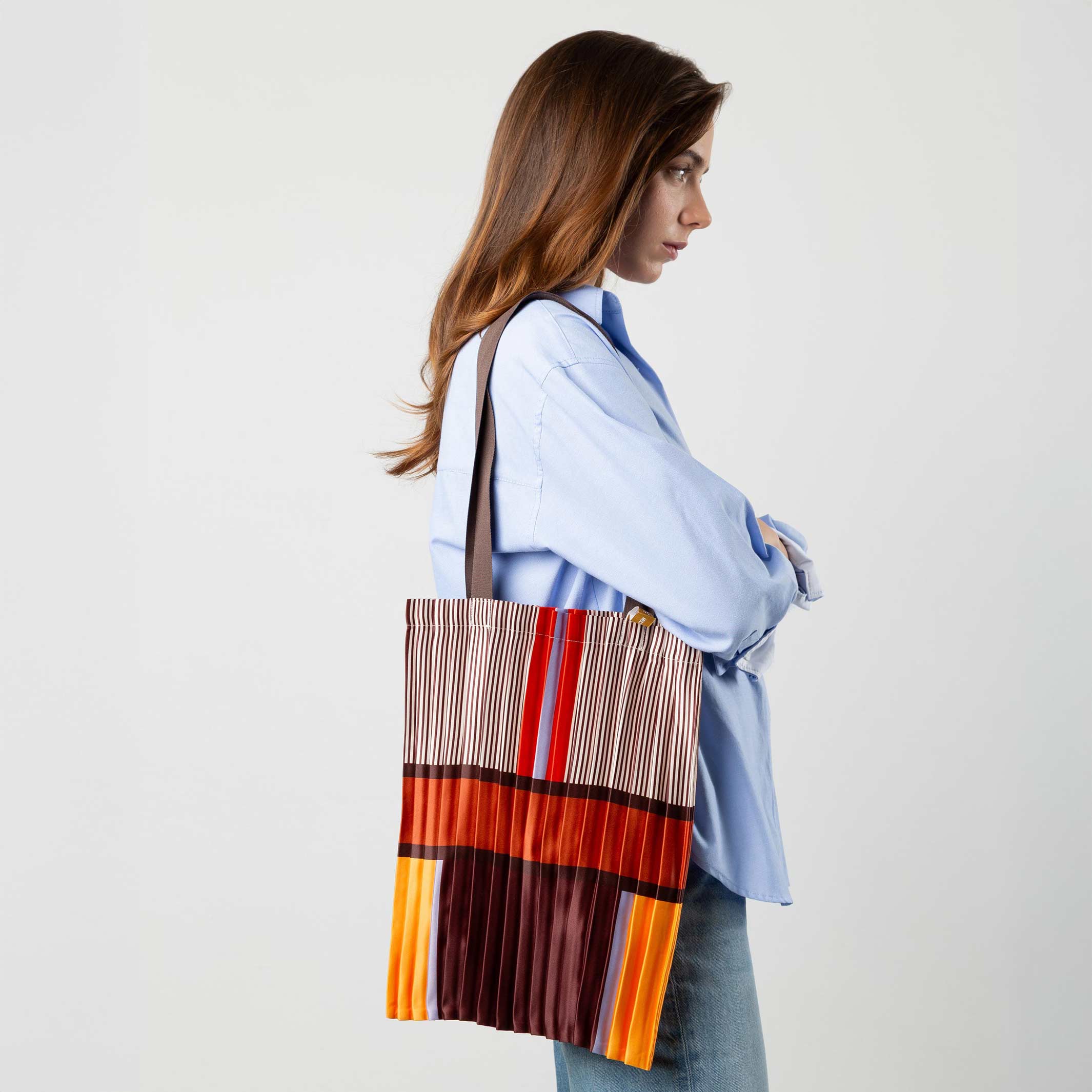 Tote Bag Bagheria – Pleated Satin, 40×48 cm | Multitudes