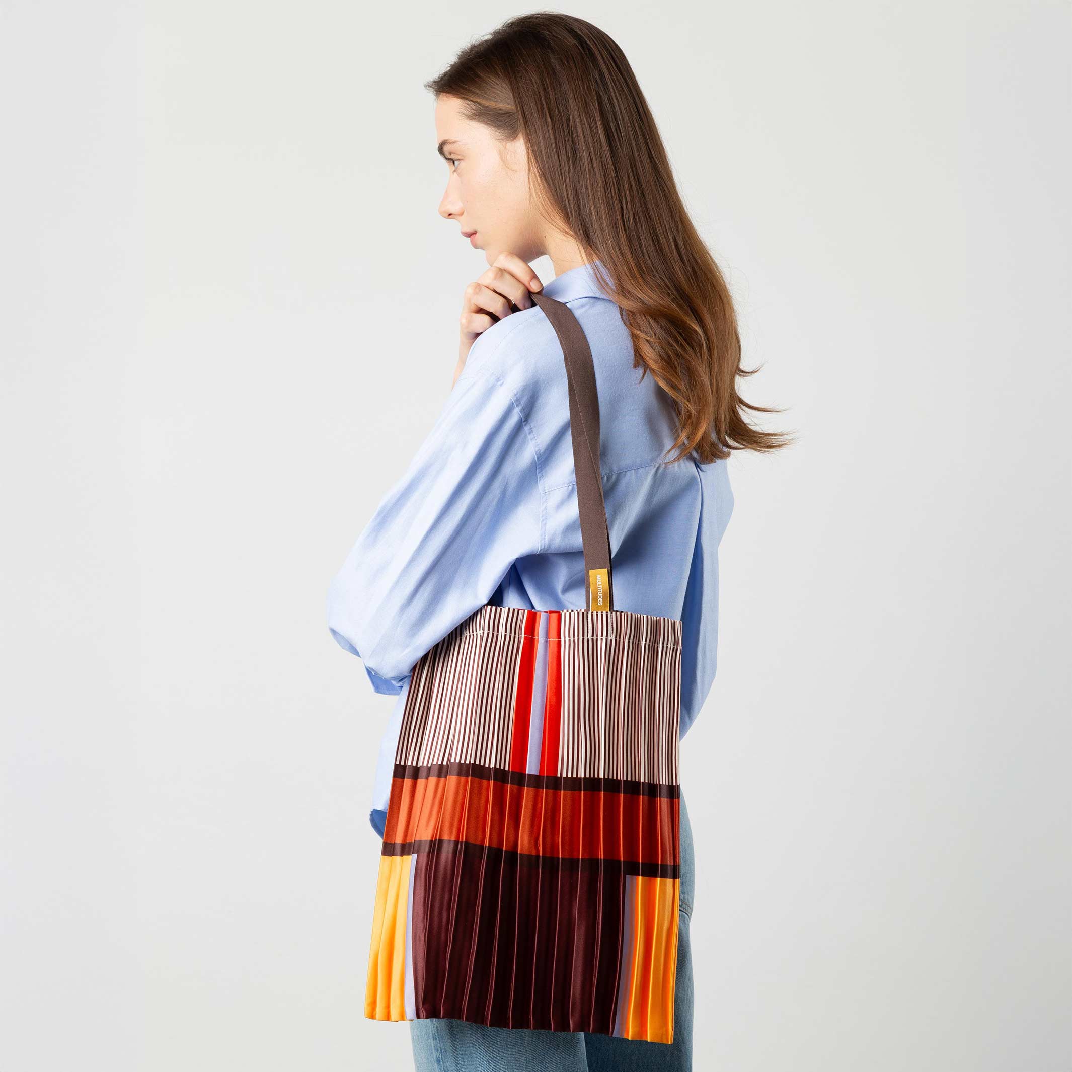 Tote Bag Bagheria – Pleated Satin, 40×48 cm | Multitudes