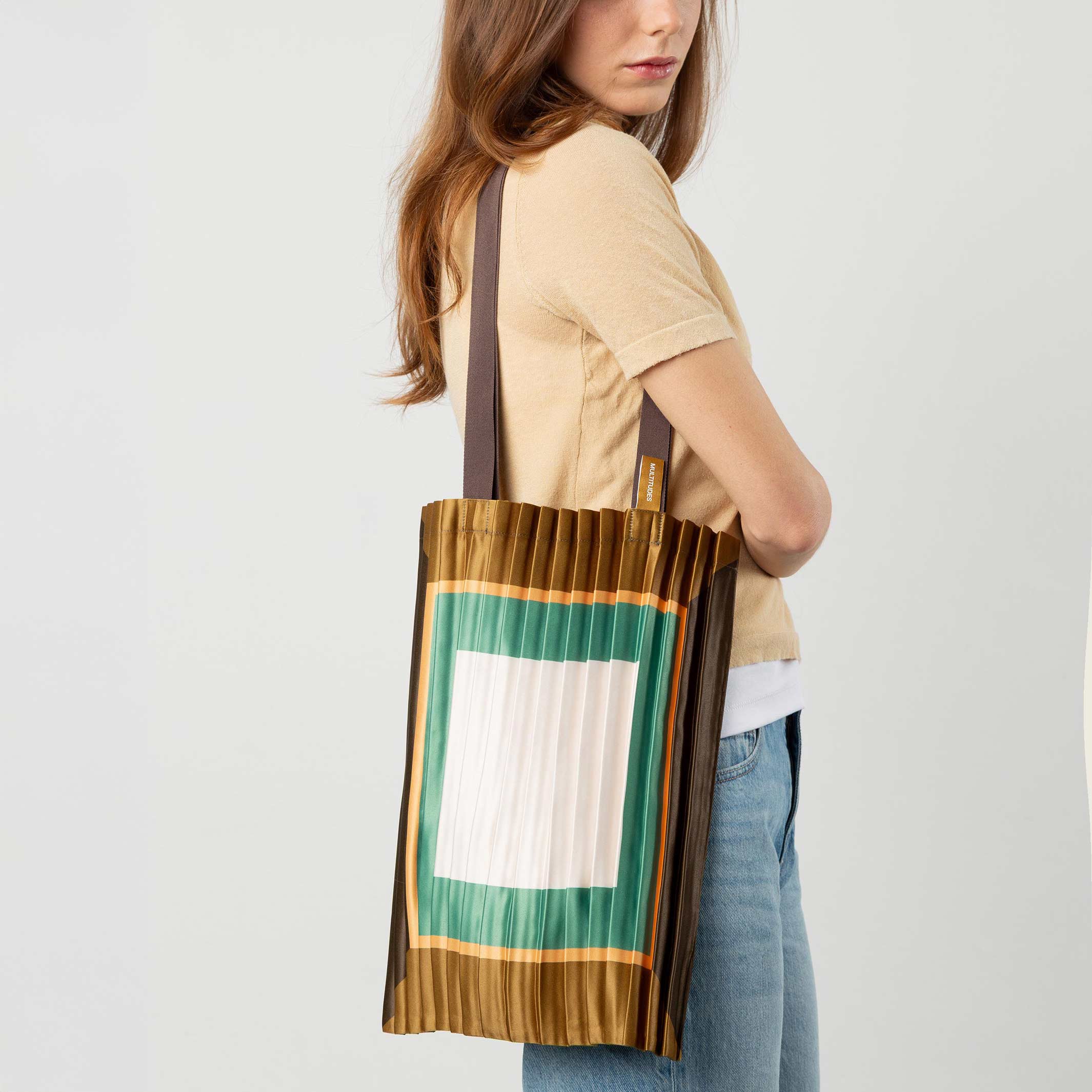 Tote Bag Cefalù – plissiertes Satin, 40×48 cm | Multitudes