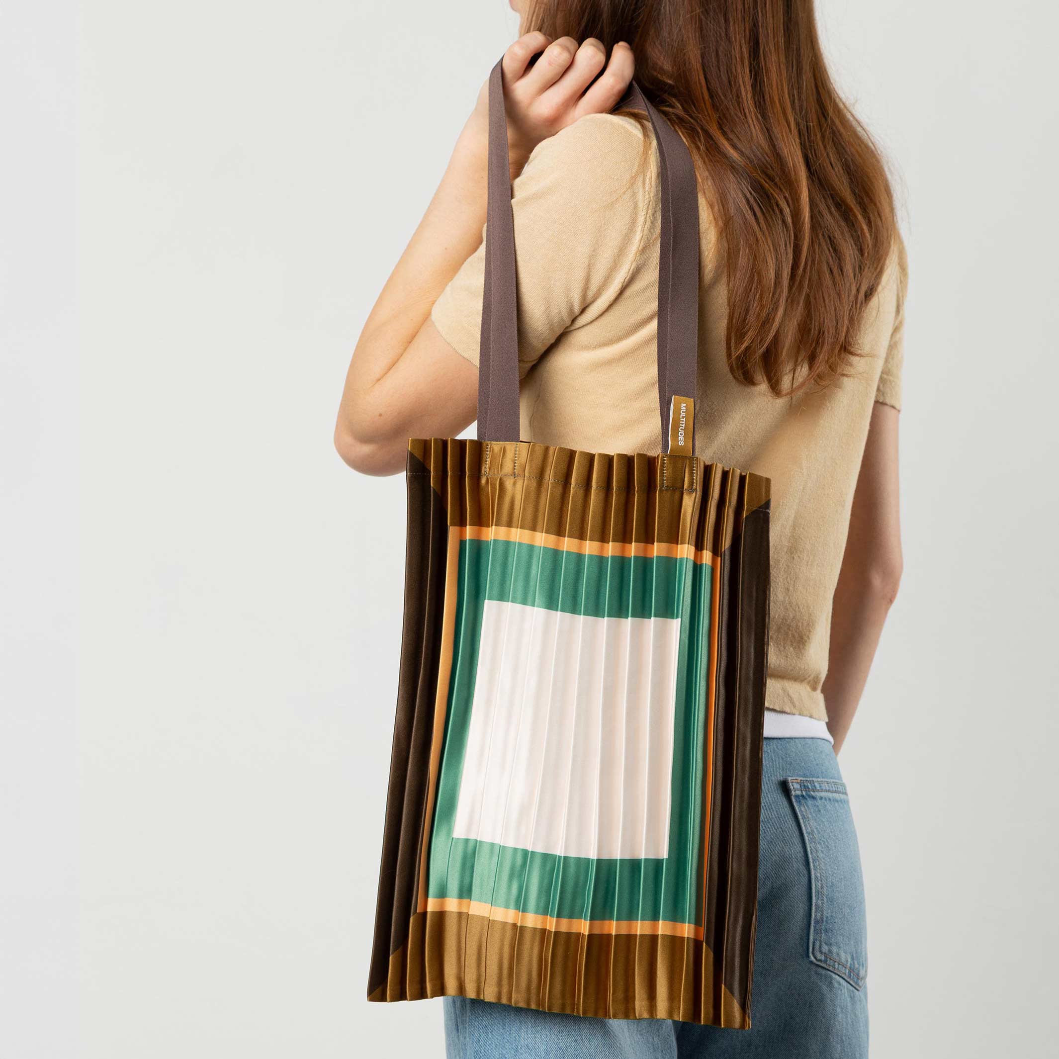 Tote Bag Cefalù – Pleated Satin, 40×48 cm | Multitudes