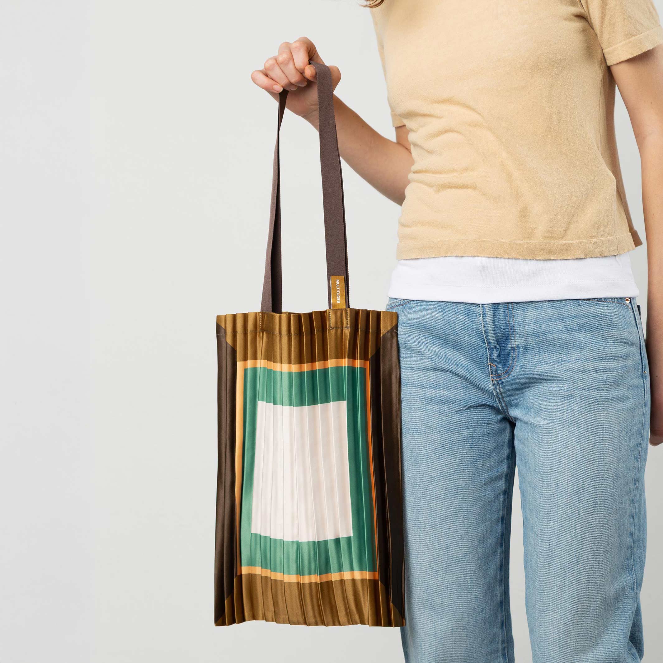 Tote Bag Cefalù – Pleated Satin, 40×48 cm | Multitudes