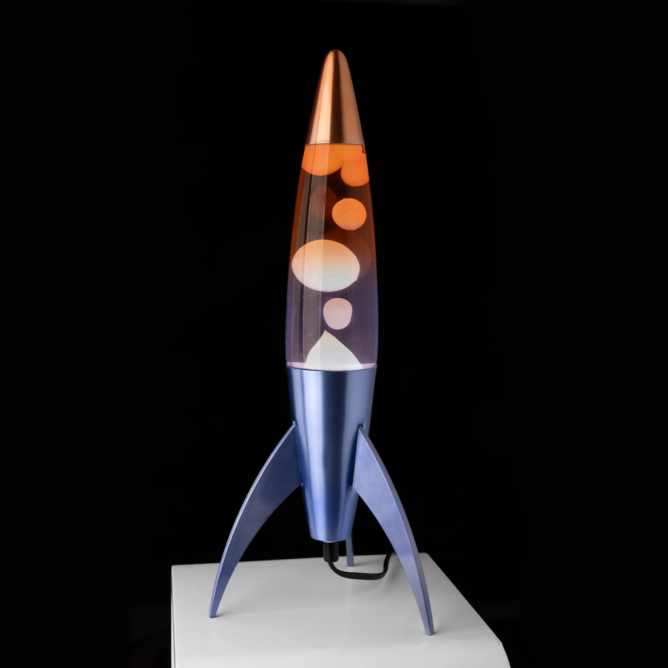 Lavalampe Rocket – Blau Gradient · Retro · 45 cm | Fisura · Tischlampe