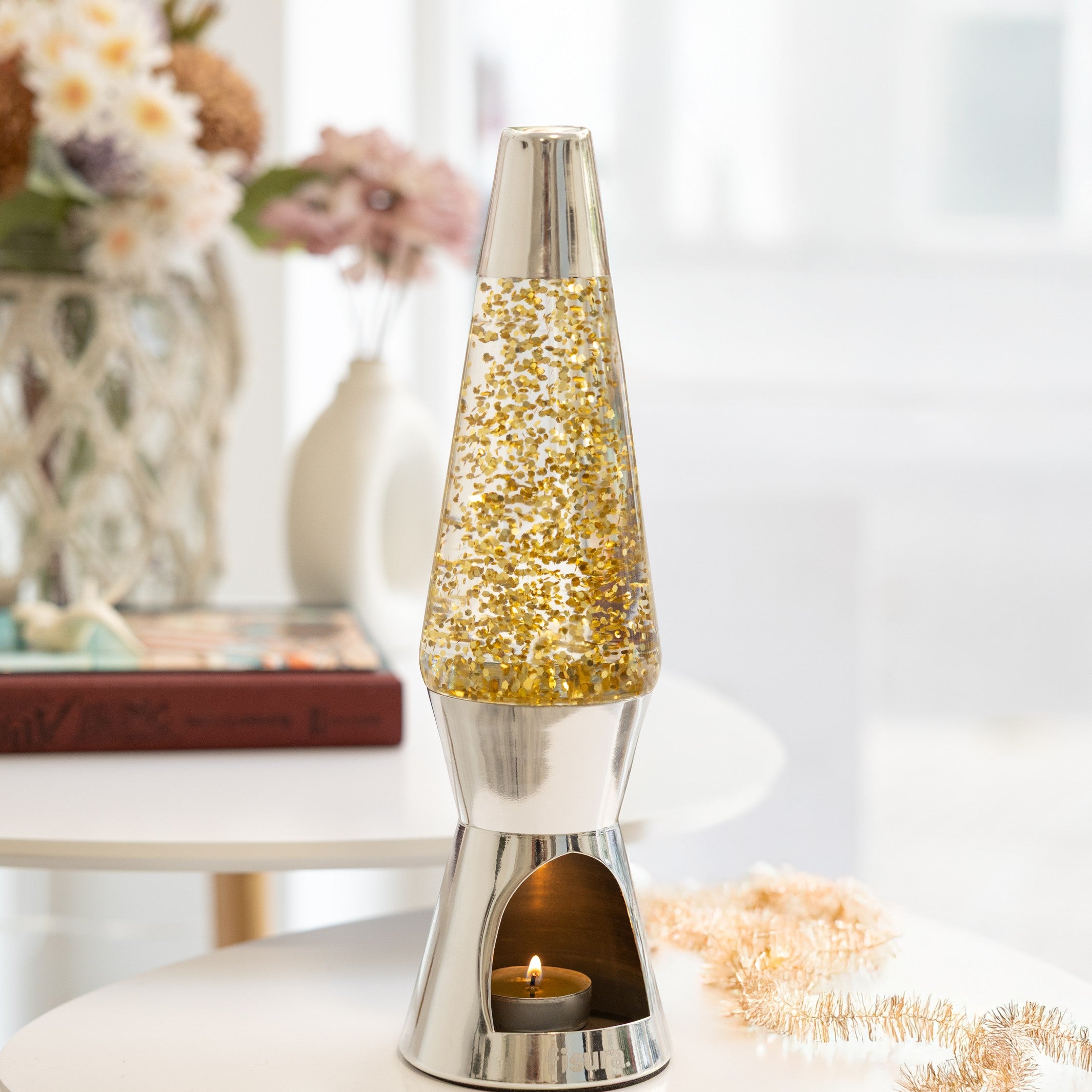Lava Lamp Tealight – Chrome & Glitter – Lifestyle 2 | Fisura