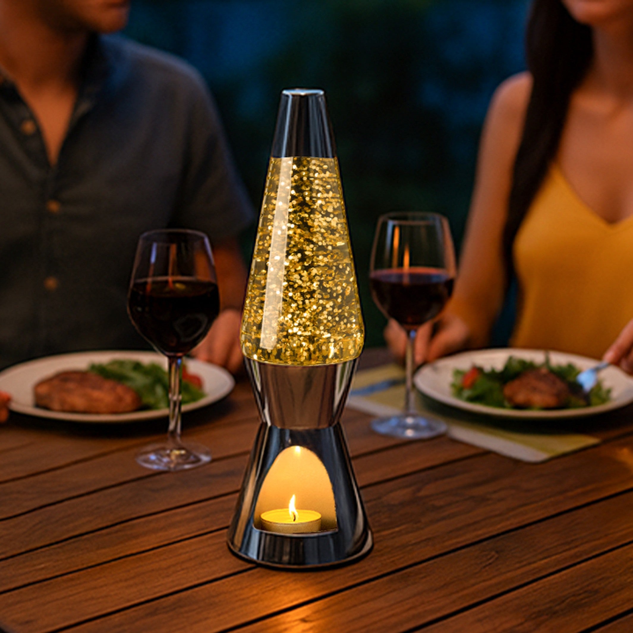 Lava Lamp Tealight – Chrome & Glitter – Lifestyle 11 | Fisura