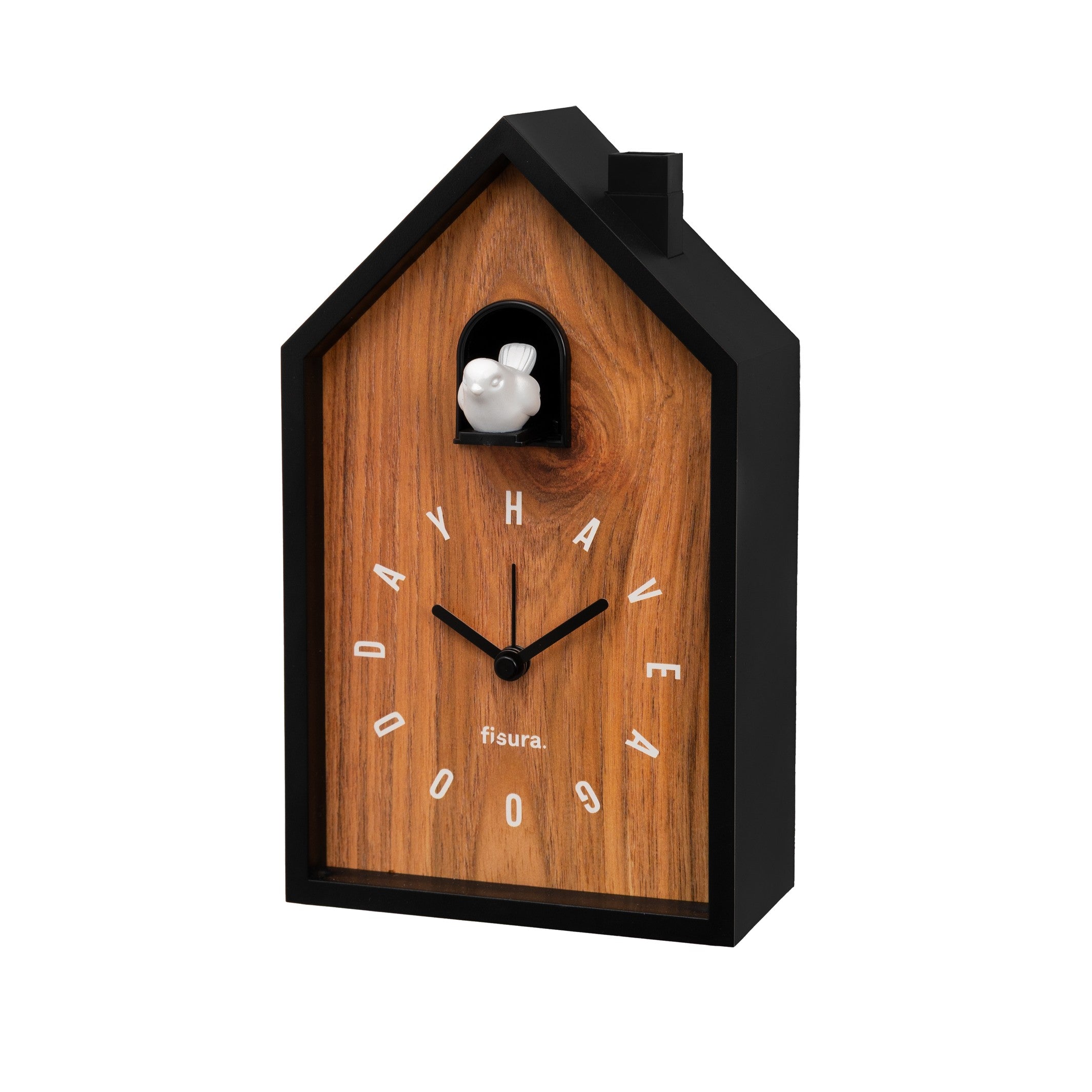 Alarm Clock Cuckoo House – Wood, Have a Good Day – Freisteller | Fisura