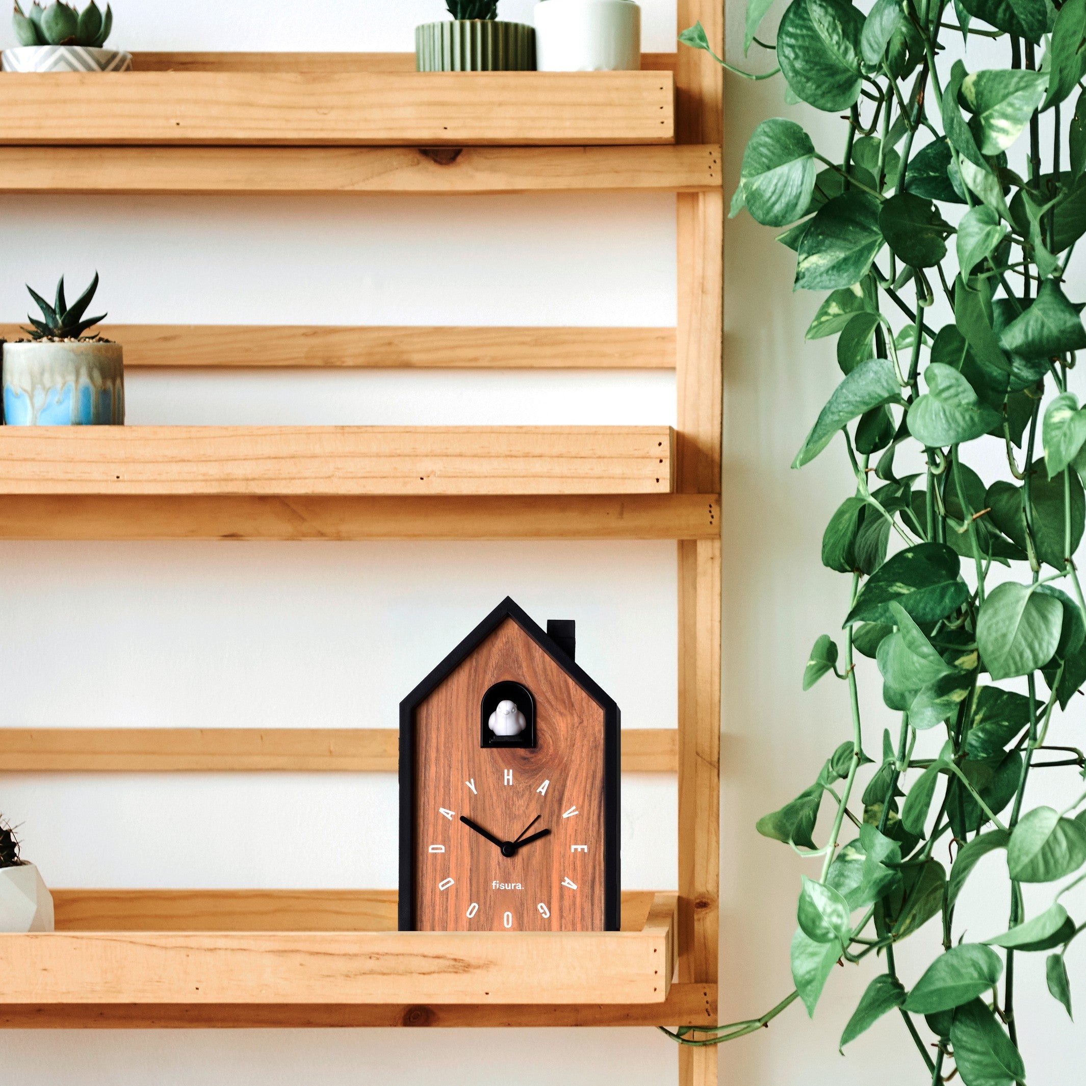 Alarm Clock Cuckoo House – Wood, Have a Good Day – Ambiente 4 | Fisura