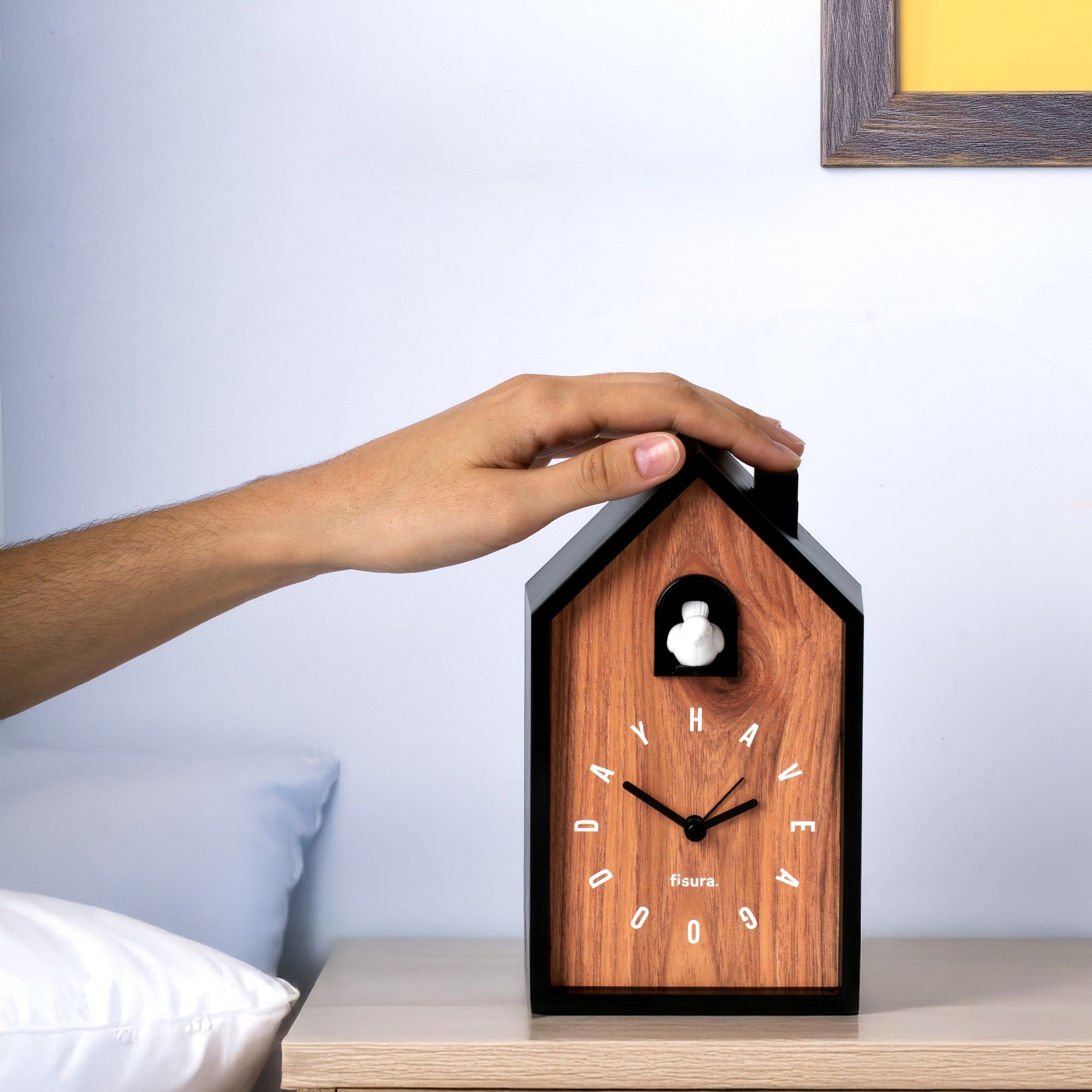 Alarm Clock Cuckoo House – Wood, Have a Good Day – Ambiente 5 | Fisura