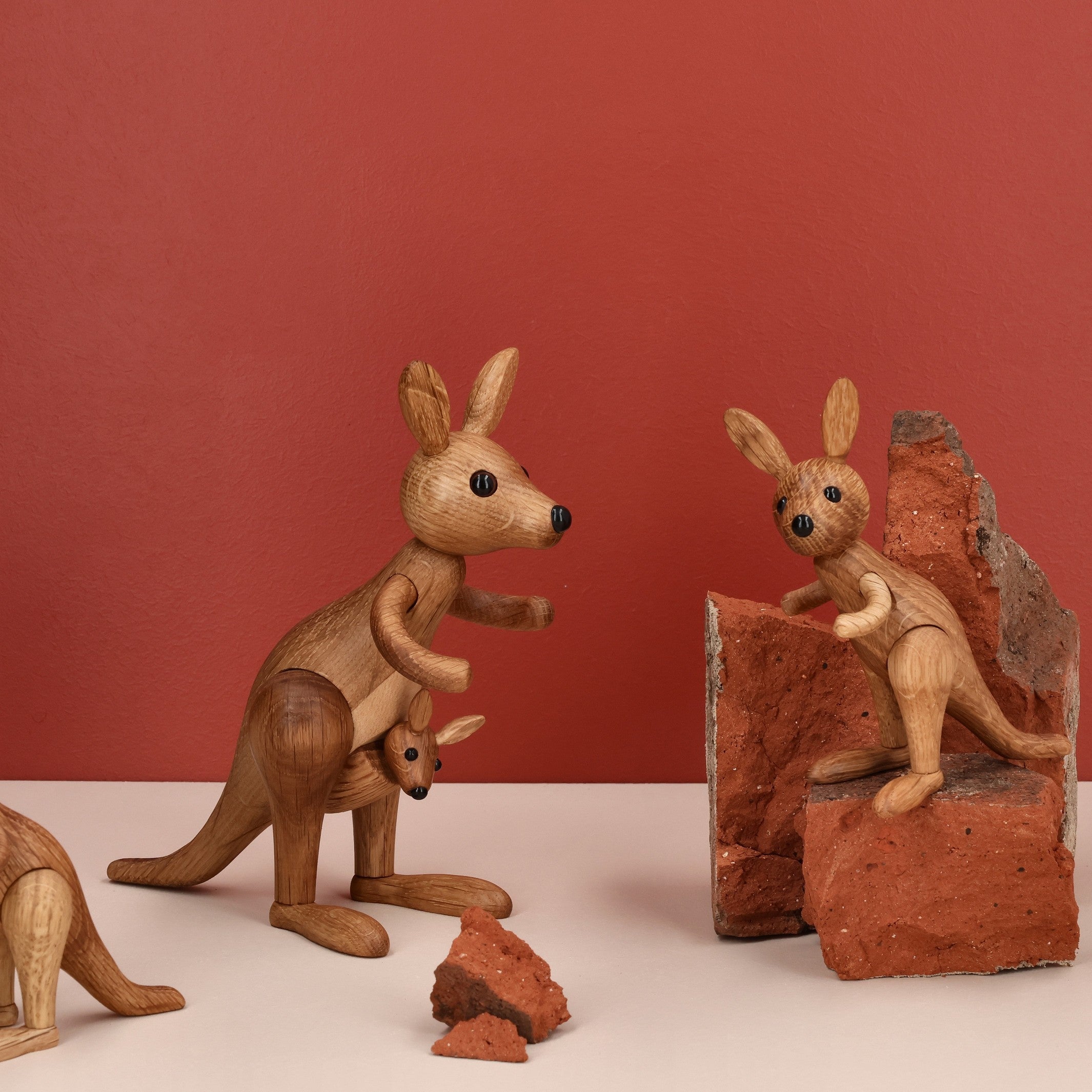 Wooden Kangaroo Roo – 11.5 cm · Animal Figure | Spring Copenhagen · Desk Decor