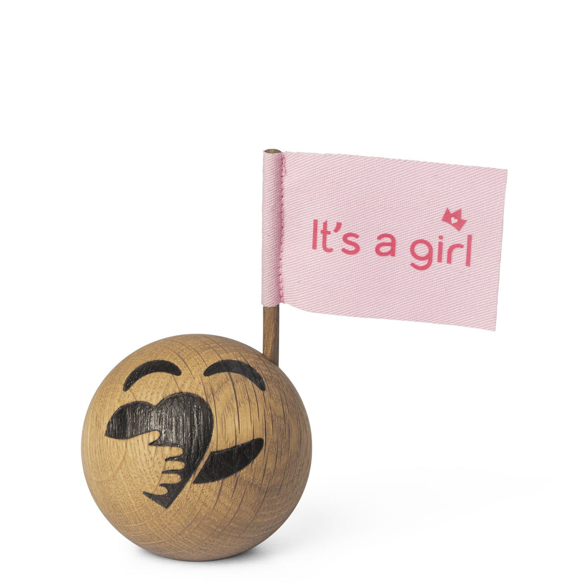 Holz-Emoticon Boy & Girl – Eiche · Ø 5 cm | Spring Copenhagen