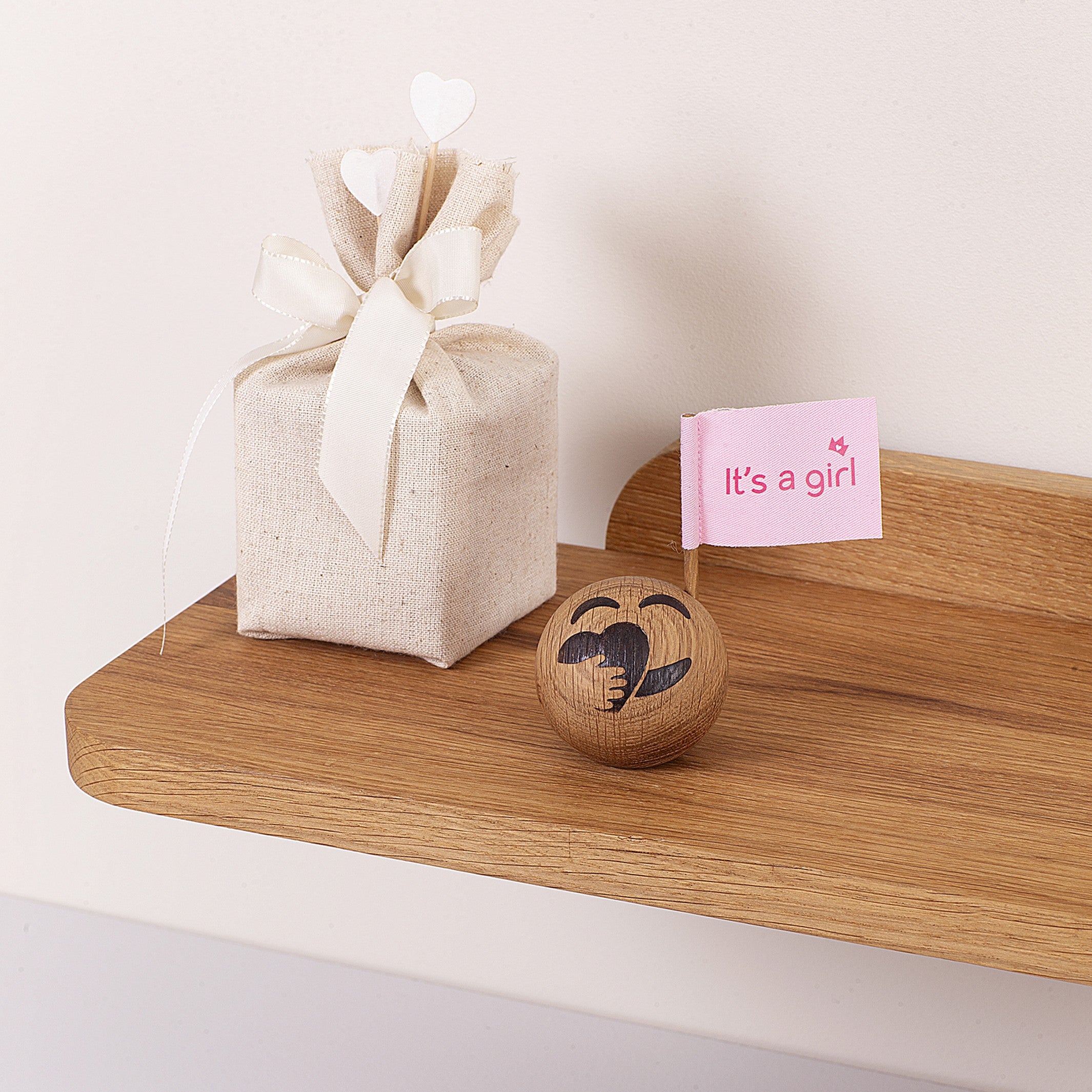 Holz-Emoticon Boy & Girl – Eiche · Ø 5 cm | Spring Copenhagen