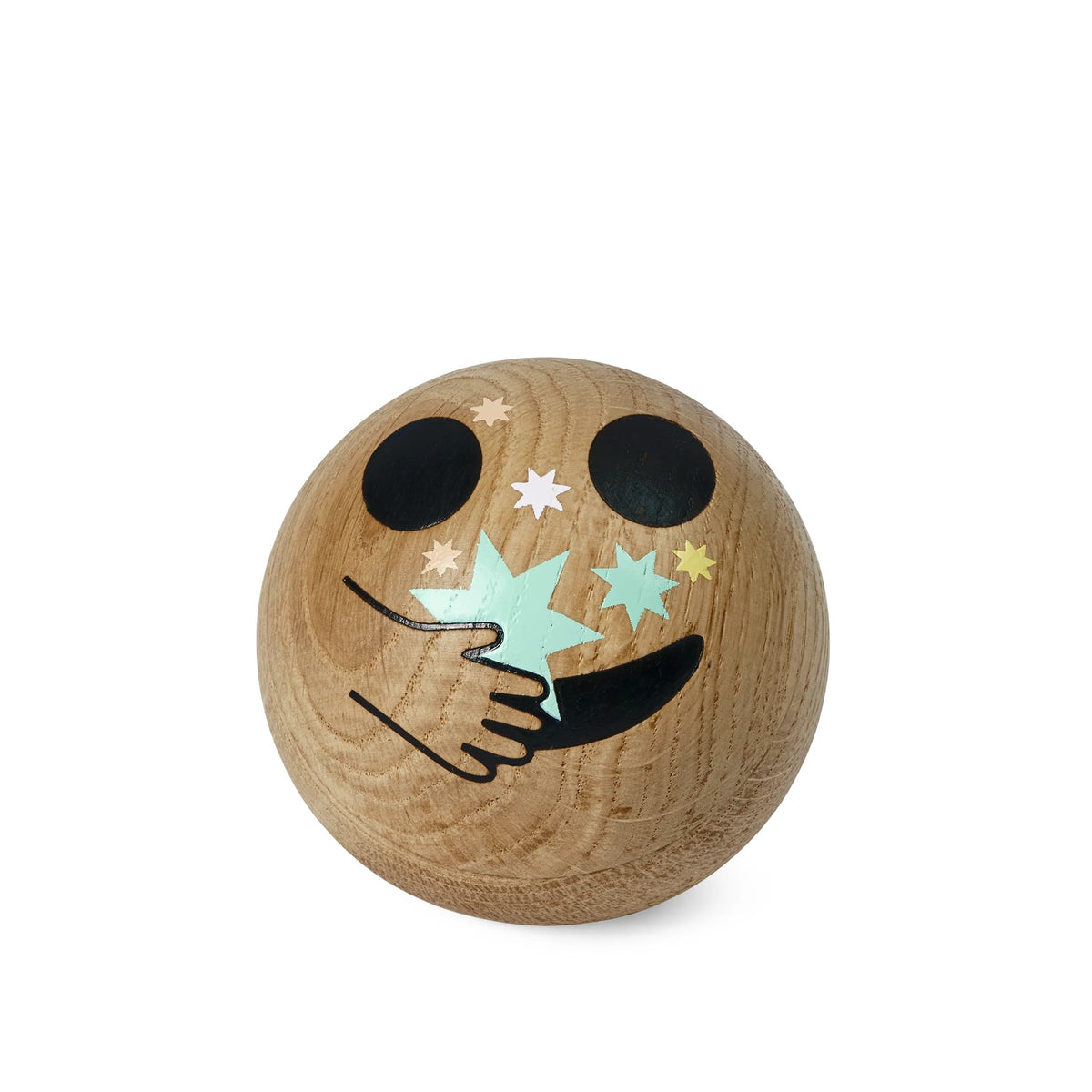 Emoticon in legno Big Bang – Rovere · 7 cm | Spring Copenhagen