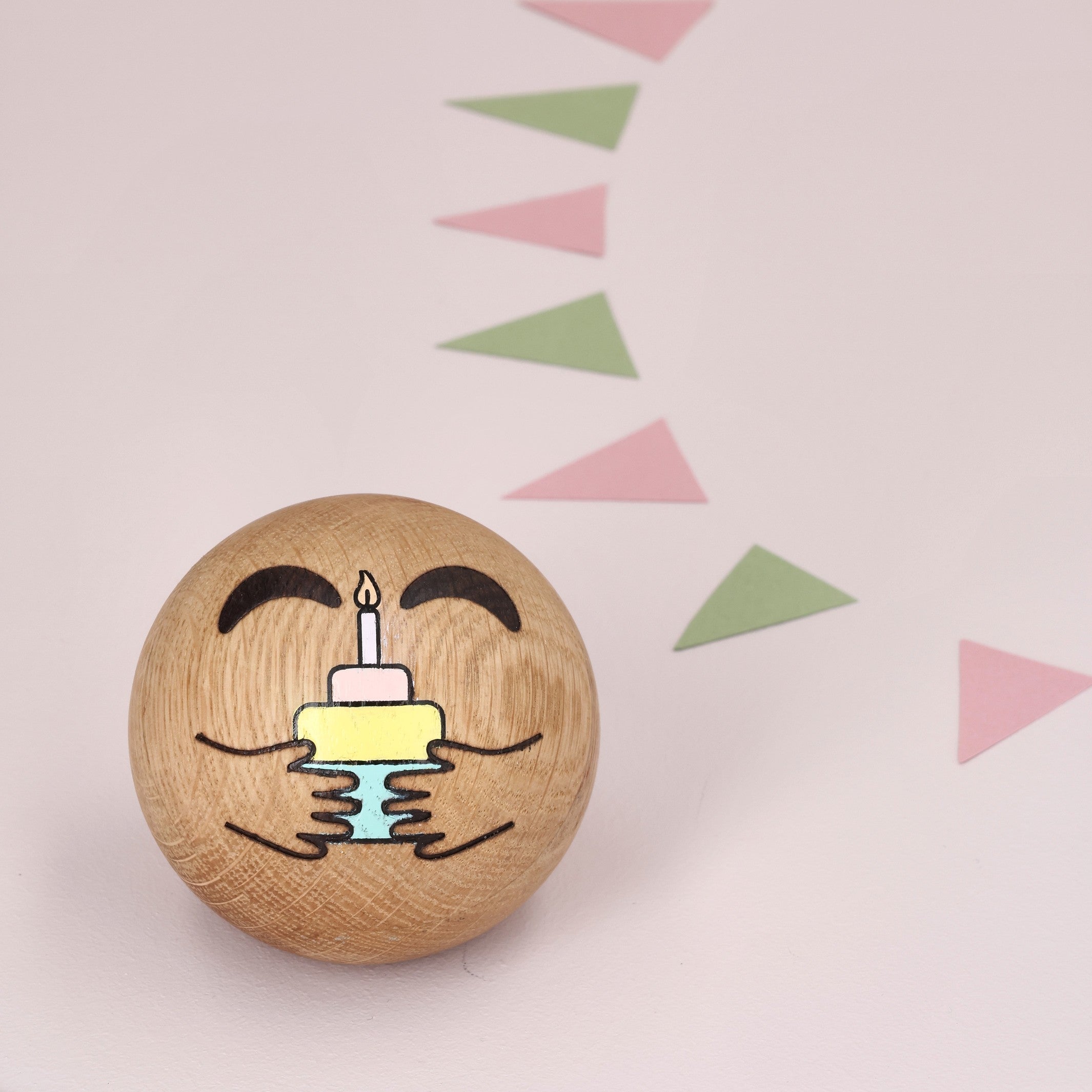 Wooden Emoticon Wish – Oak · 7 cm | Spring Copenhagen