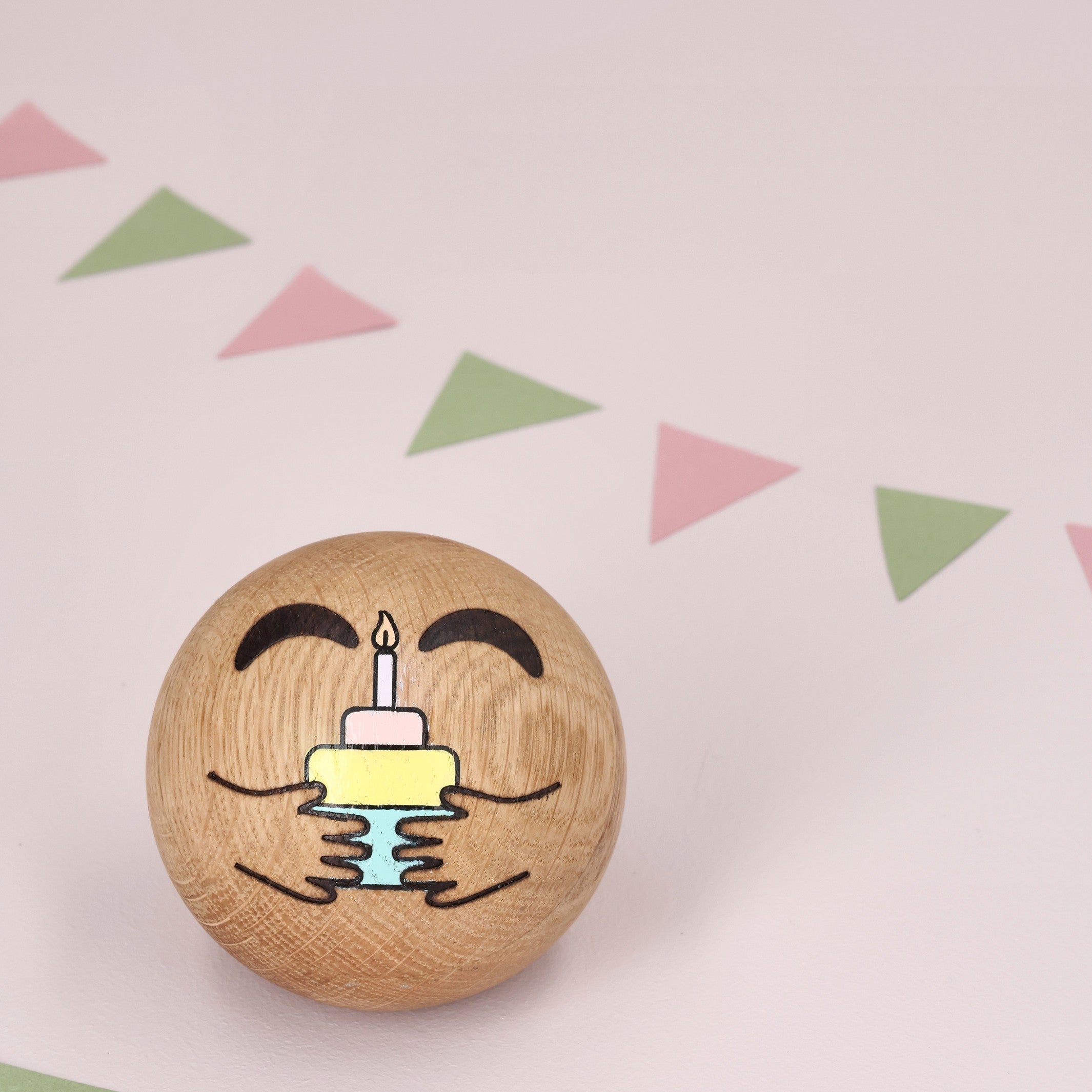 Wooden Emoticon Wish – Oak · 7 cm | Spring Copenhagen