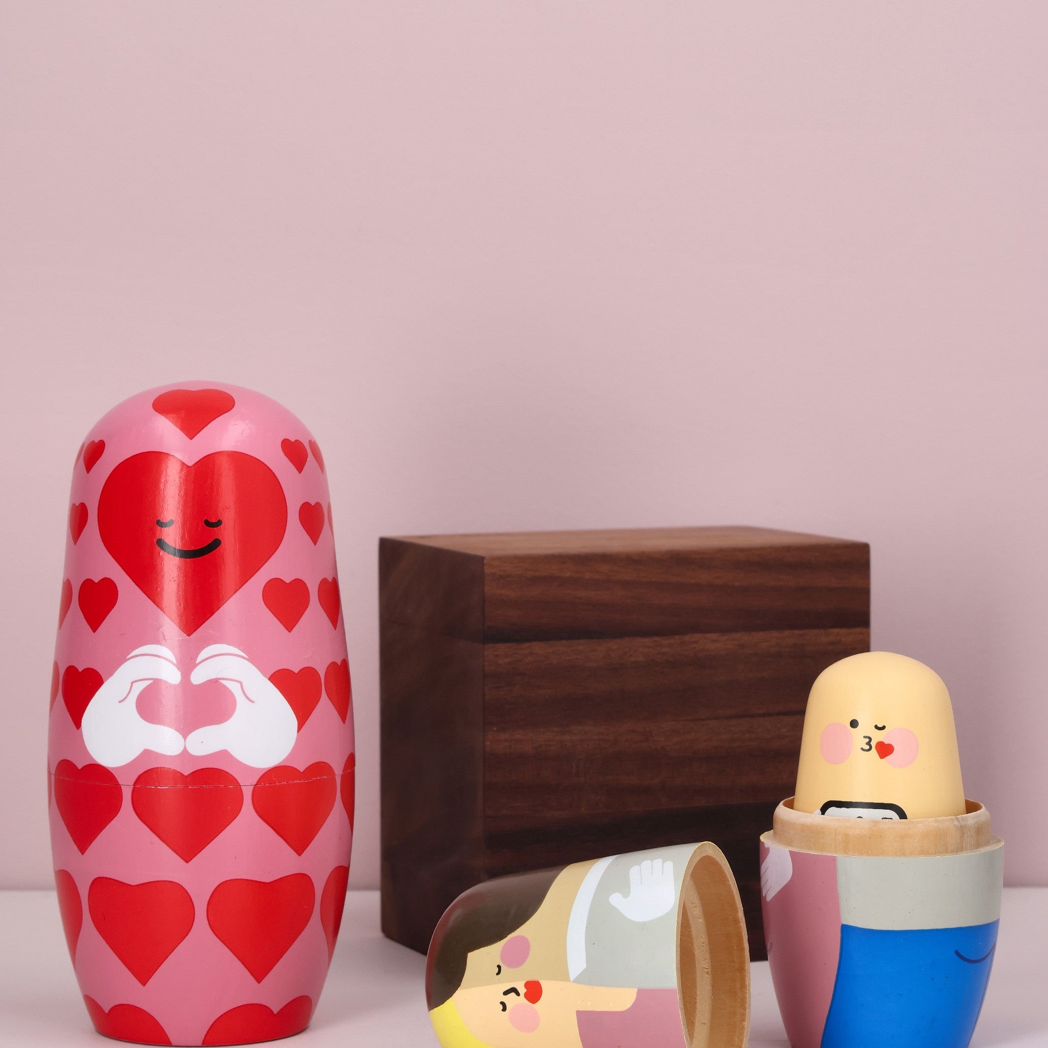 Holzfiguren Expressions Love – 3er-Set · 14 cm | Spring Copenhagen · Liebesgeschenk